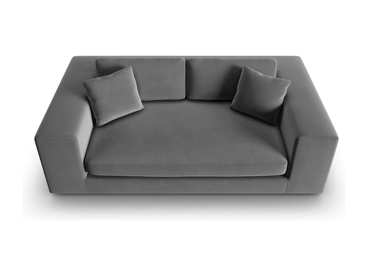 CXL by Christian Lacroix - Sofá "Tendance" 3 plazas de terciopelo gris - 220x122x72cm