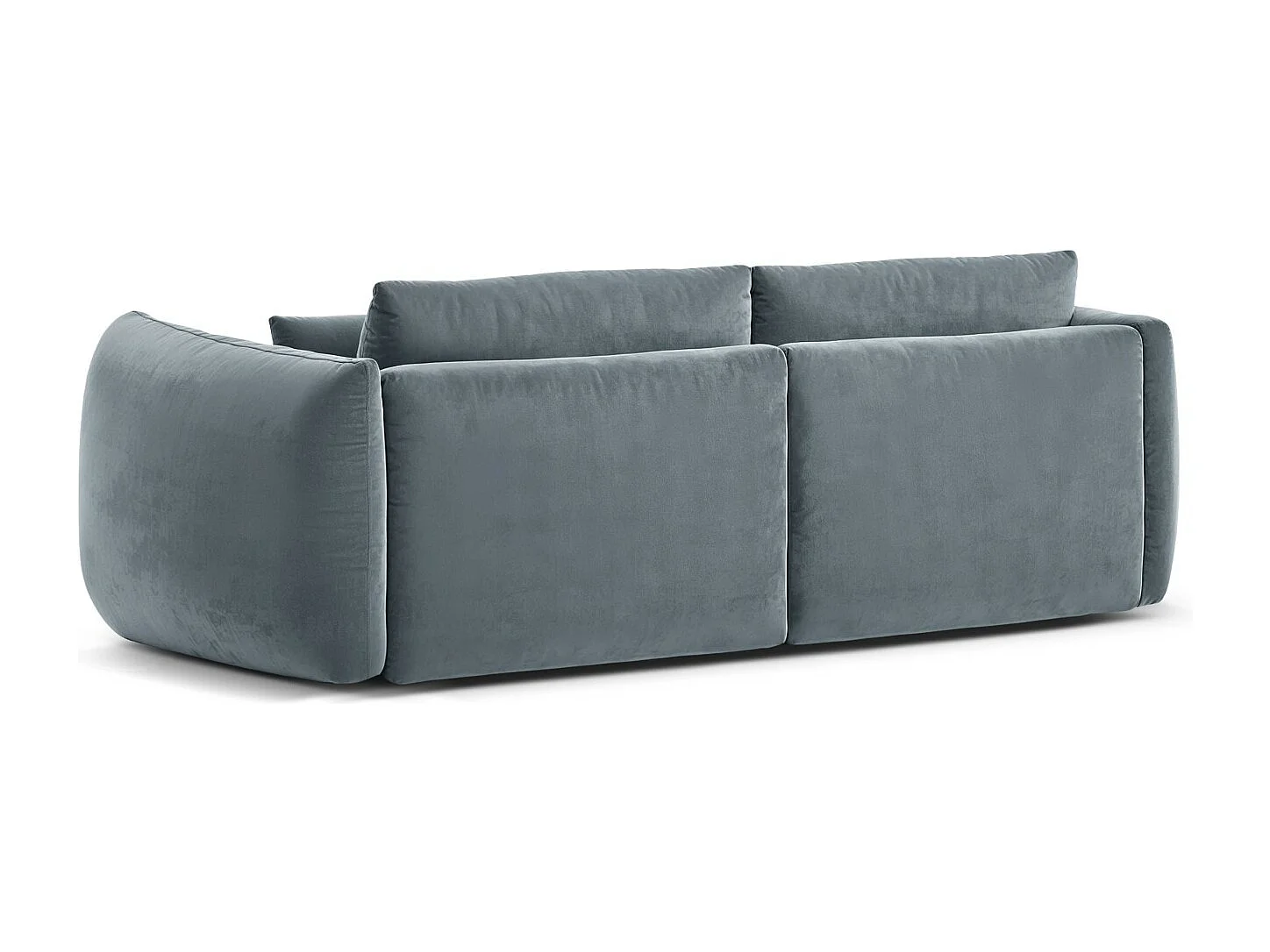 CXL by Christian Lacroix - Sofa modułowa, "Maurie" 3 miejsca welur, niebieski szary - 224x107x90cm