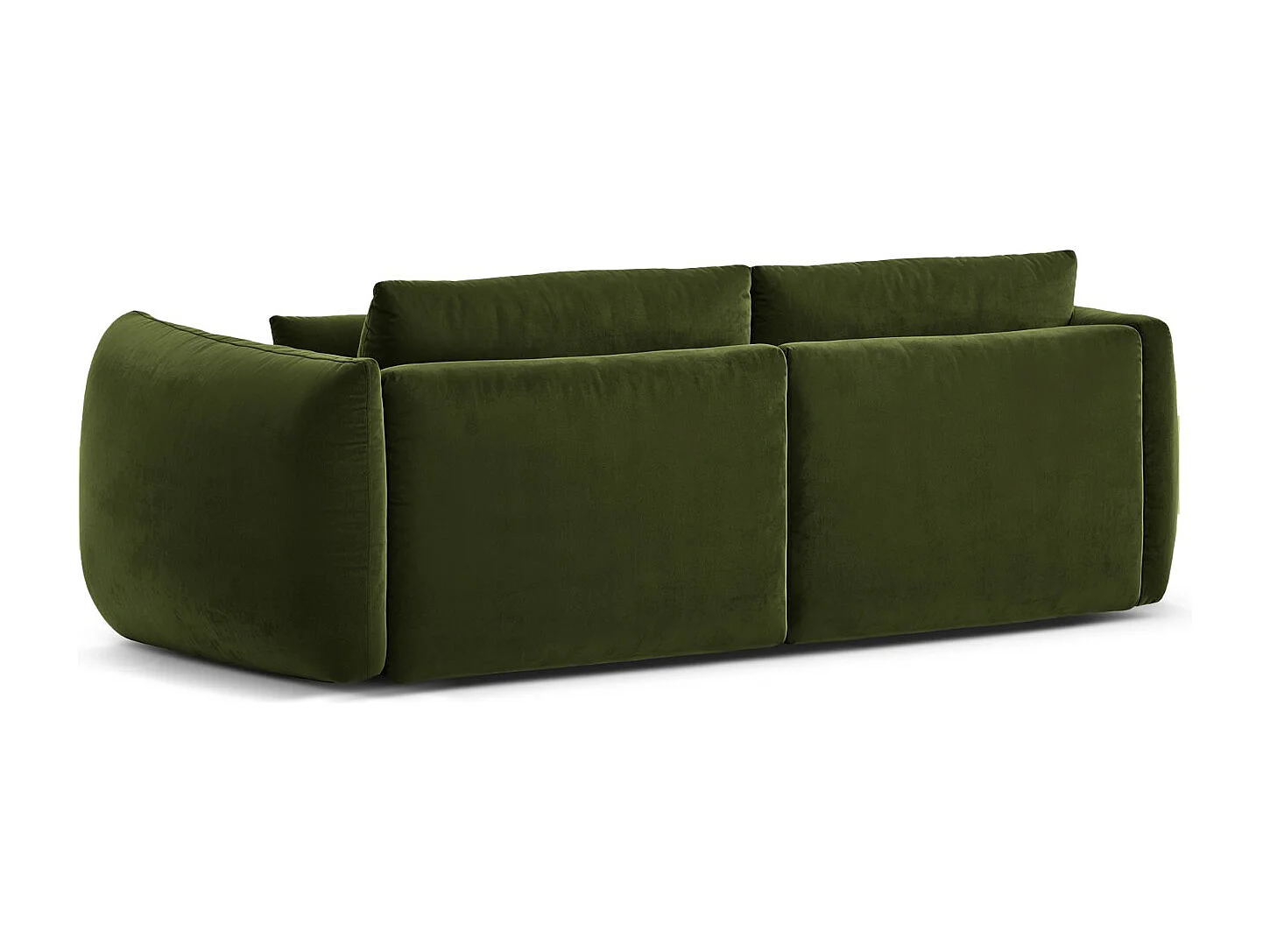 CXL by Christian Lacroix - Canapé modulable "Maurie" 3 places en velours vert armée - 224x107x90cm