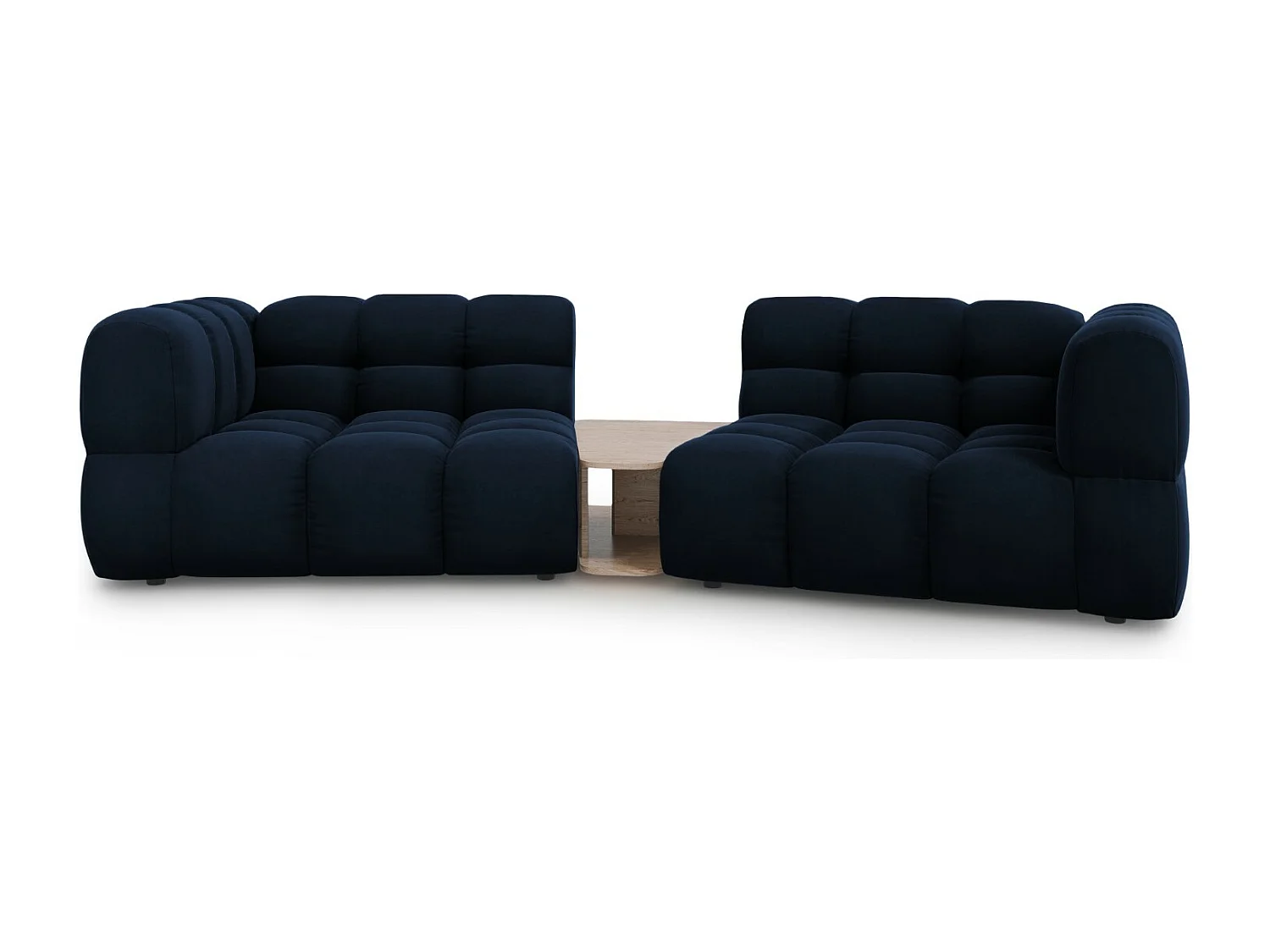 Cosmopolitan Design - Modulaire bank "Sky" 2 zitplaatsen, Flueel, Koningsblauw - 280x148x75cm