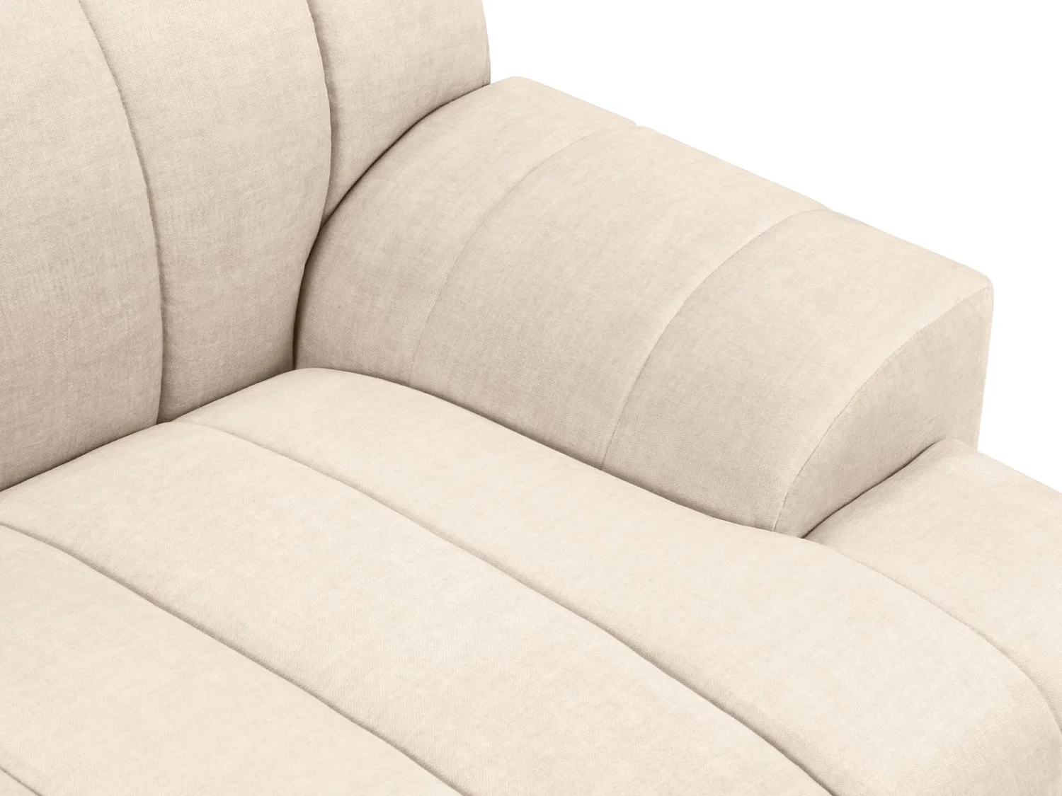 CXL by Christian Lacroix - Sofá "Rita" 3 plazas de terciopelo beige claro - 189x94x77cm