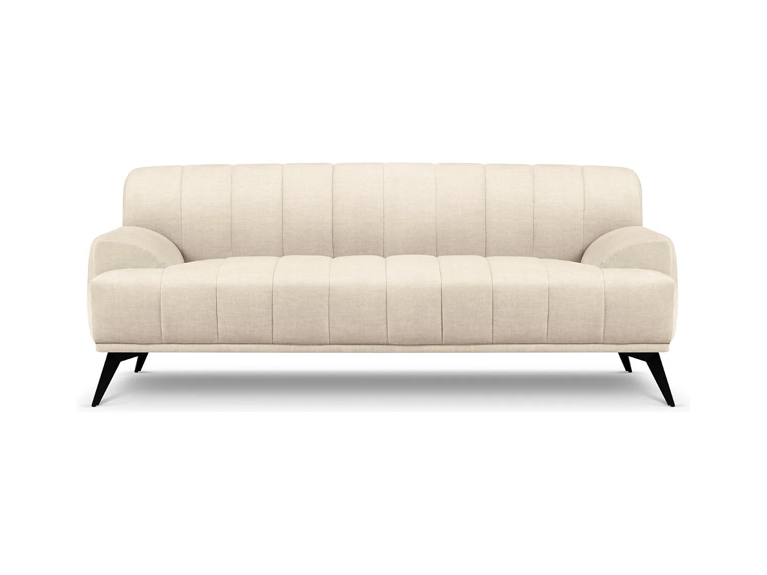 CXL by Christian Lacroix - Canapé "Rita" 3 places en velours beige clair - 189x94x77cm