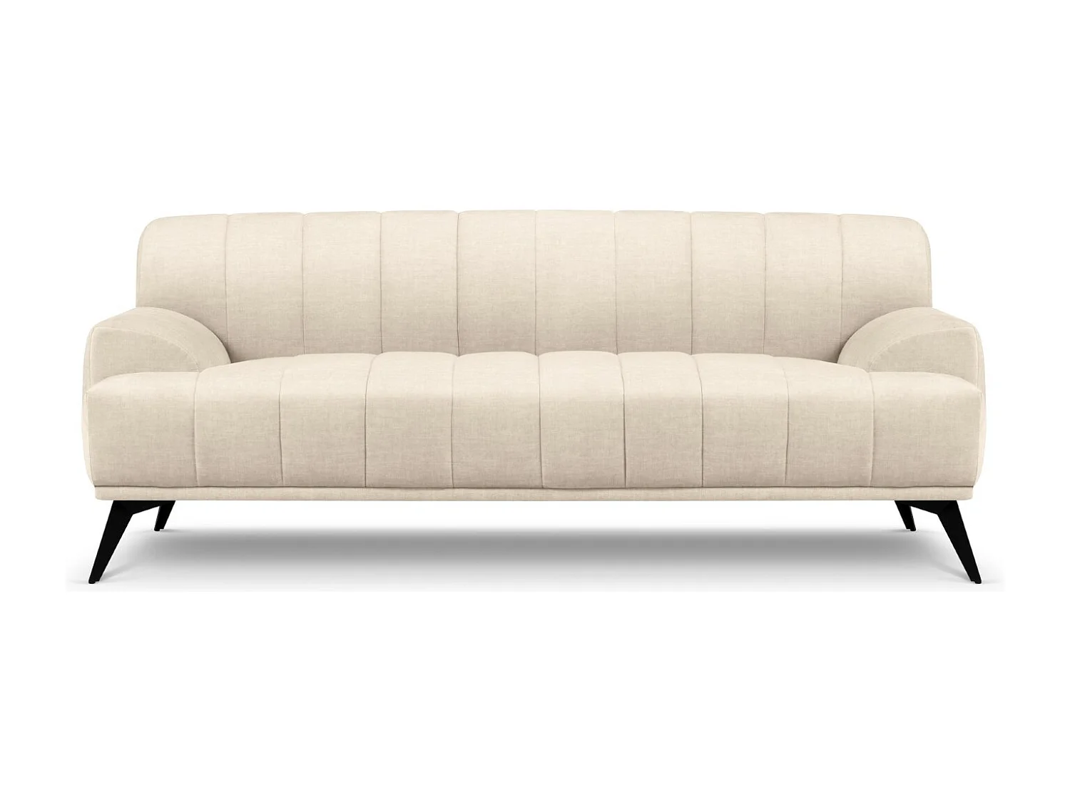 CXL by Christian Lacroix - Canapé "Rita" 3 places en velours beige clair - 189x94x77cm