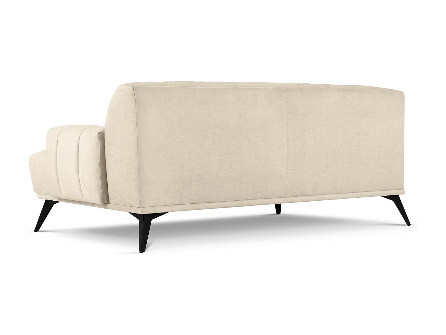 CXL by Christian Lacroix - Canapé "Rita" 3 places en velours beige clair - 189x94x77cm