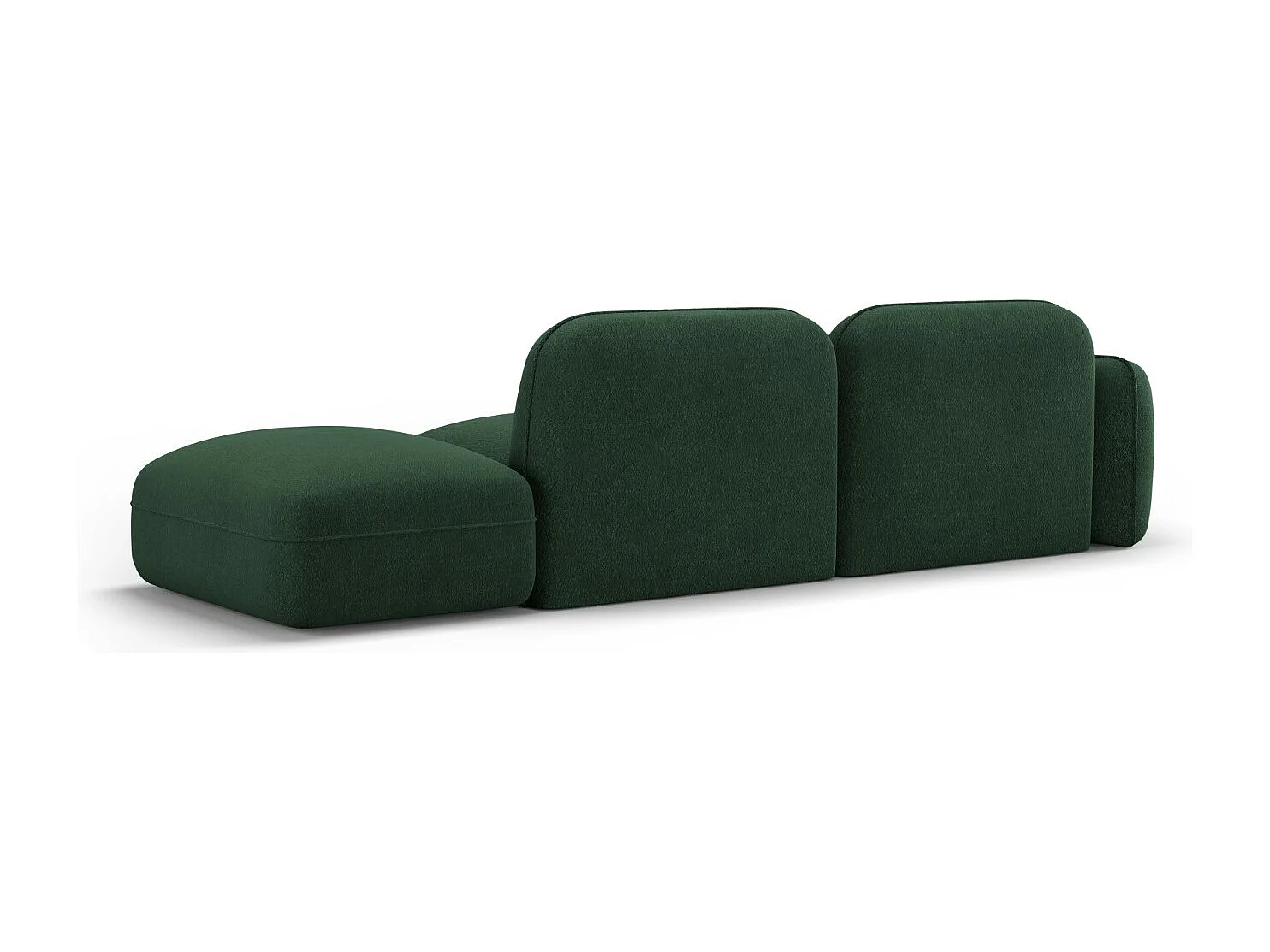 CXL by Christian Lacroix - 3-Sitzer modulares Sofa rechts "Lucien" Sitzer aus Samt grün - 295x90x70cm