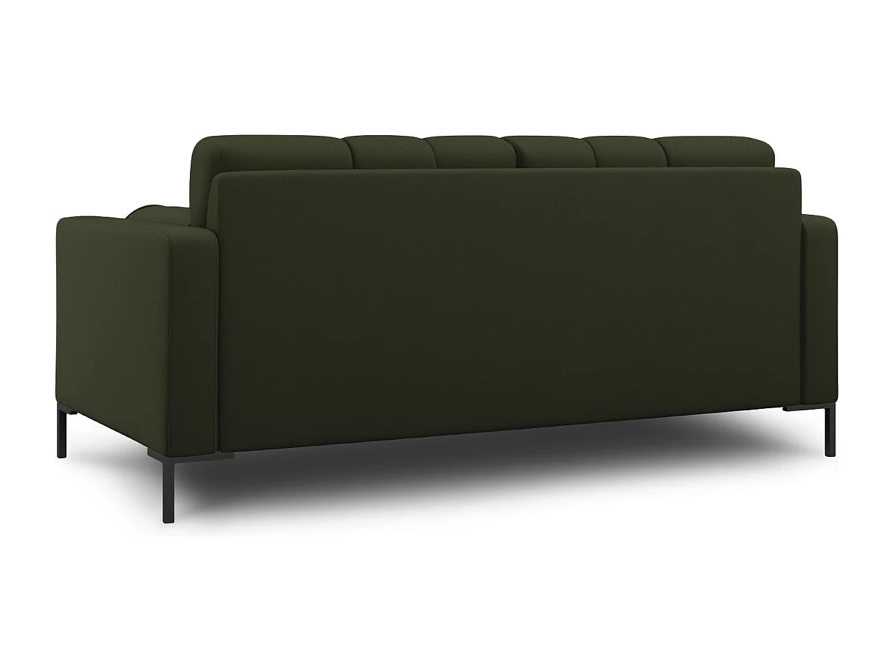Cosmopolitan Design - 2-Sitzer Sofa "Bali" aus strukturiertem Stoff grün - 152x92x75cm
