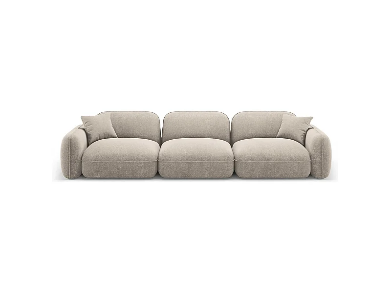 CXL by Christian Lacroix - 4-Sitzer modulares Sofa "Lucien" Sitzer aus Samt dunkelbeige - 320x90x70cm