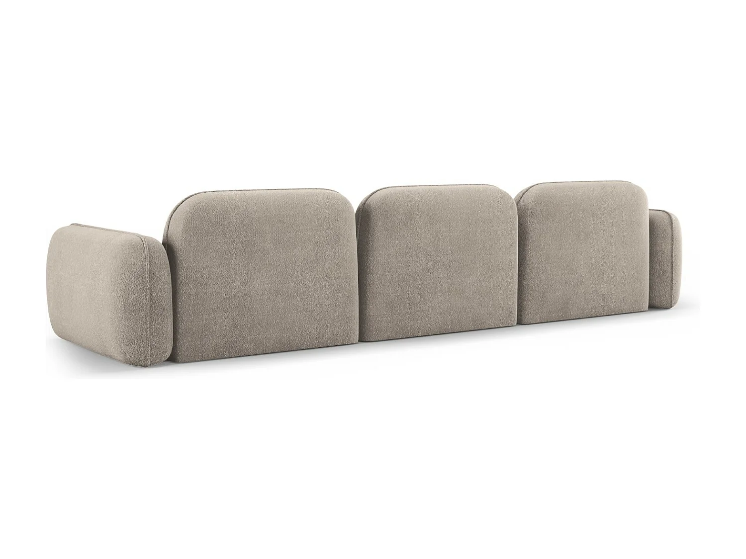 CXL by Christian Lacroix - Divano modulare "Lucien" 4 posti in velluto beige scuro - 320x90x70cm