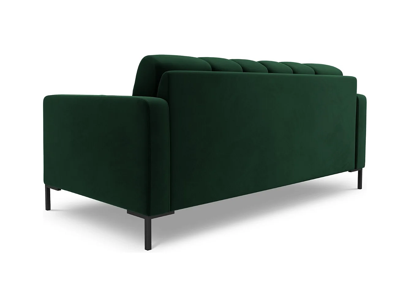 Cosmopolitan Design - Canapé "Bali" 2 places en velours vert bouteille - 152x92x75cm