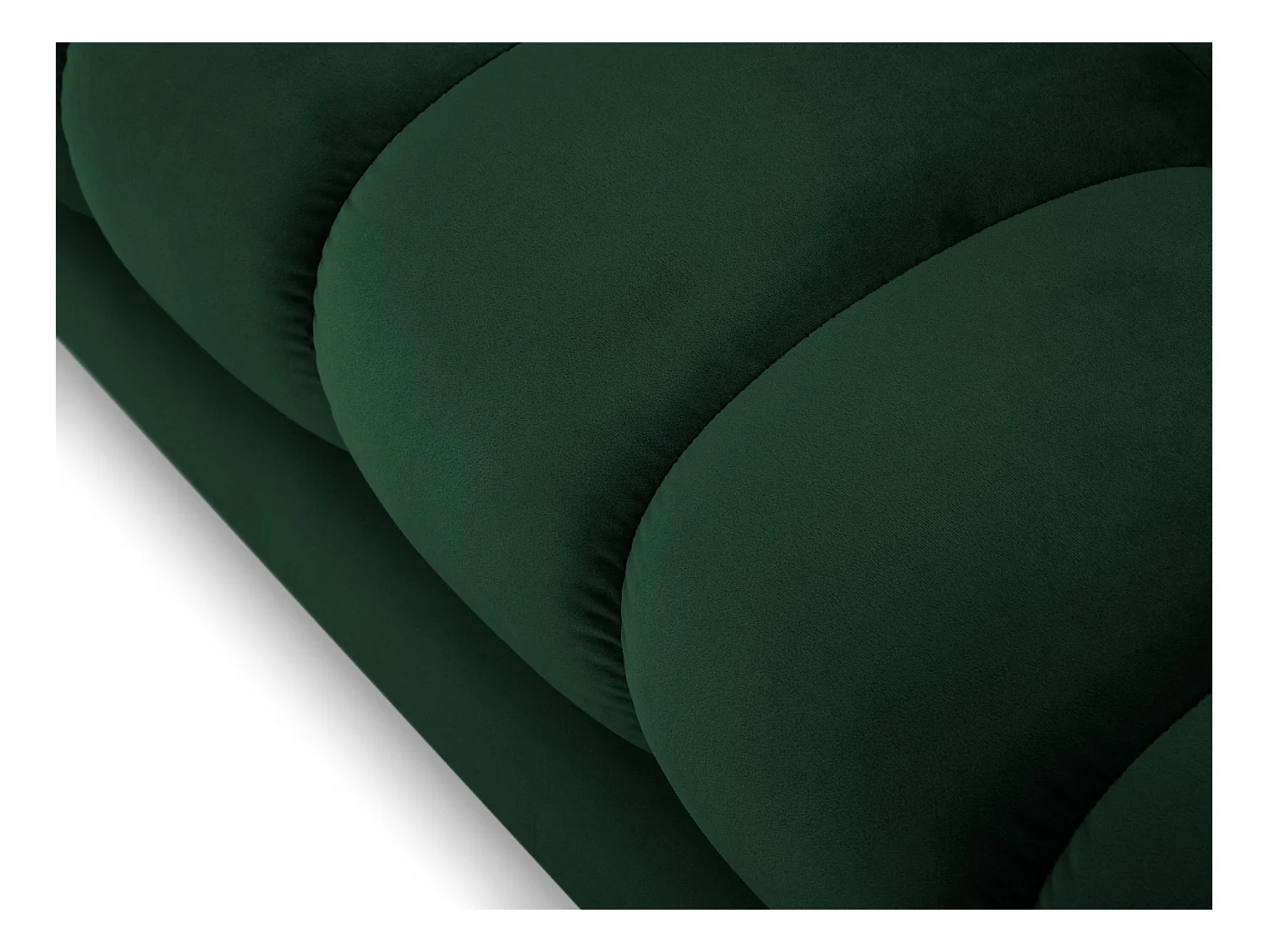 Cosmopolitan Design - Canapé "Bali" 2 places en velours vert bouteille - 152x92x75cm