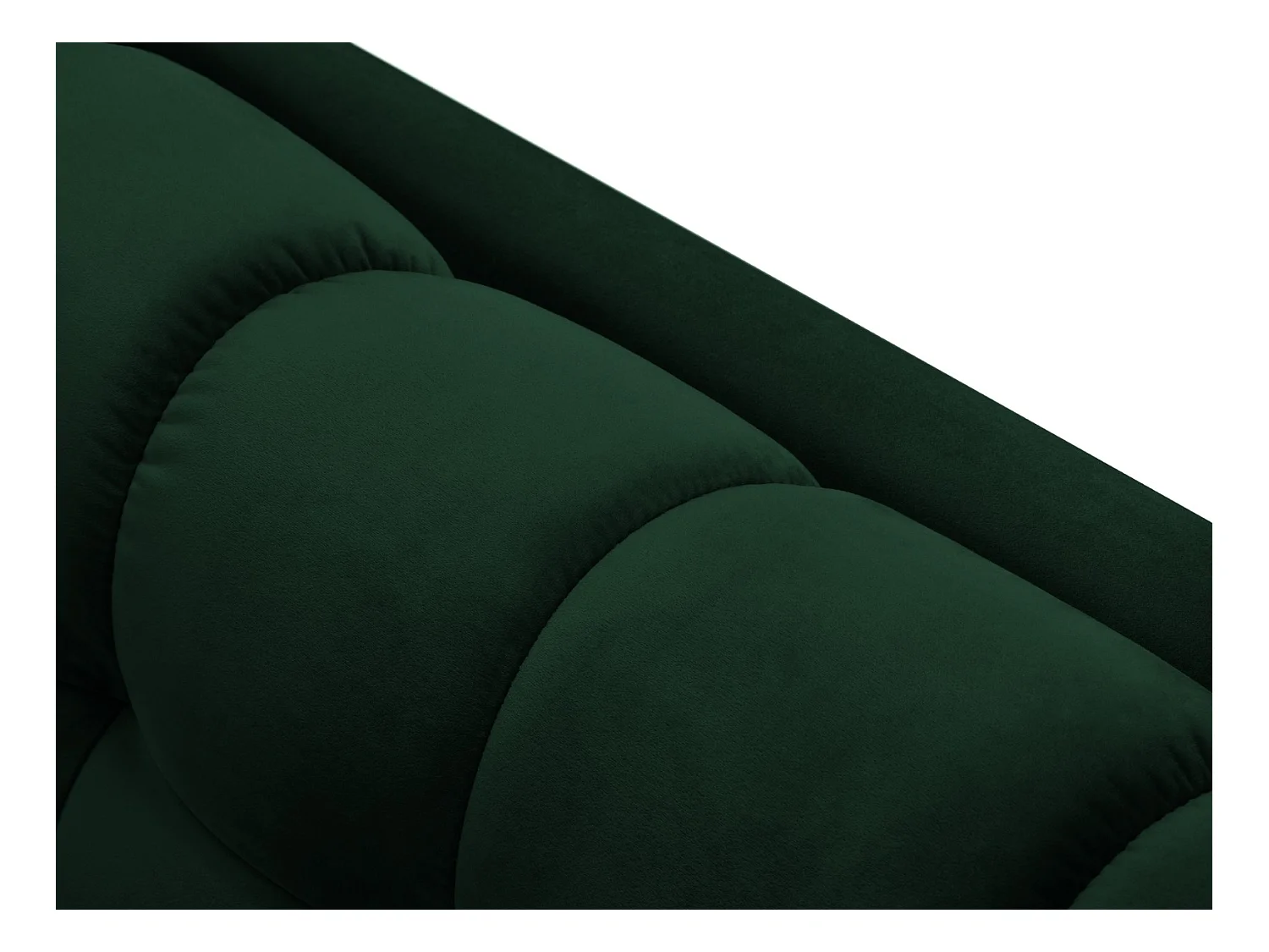 Cosmopolitan Design - Canapé "Bali" 2 places en velours vert bouteille - 152x92x75cm