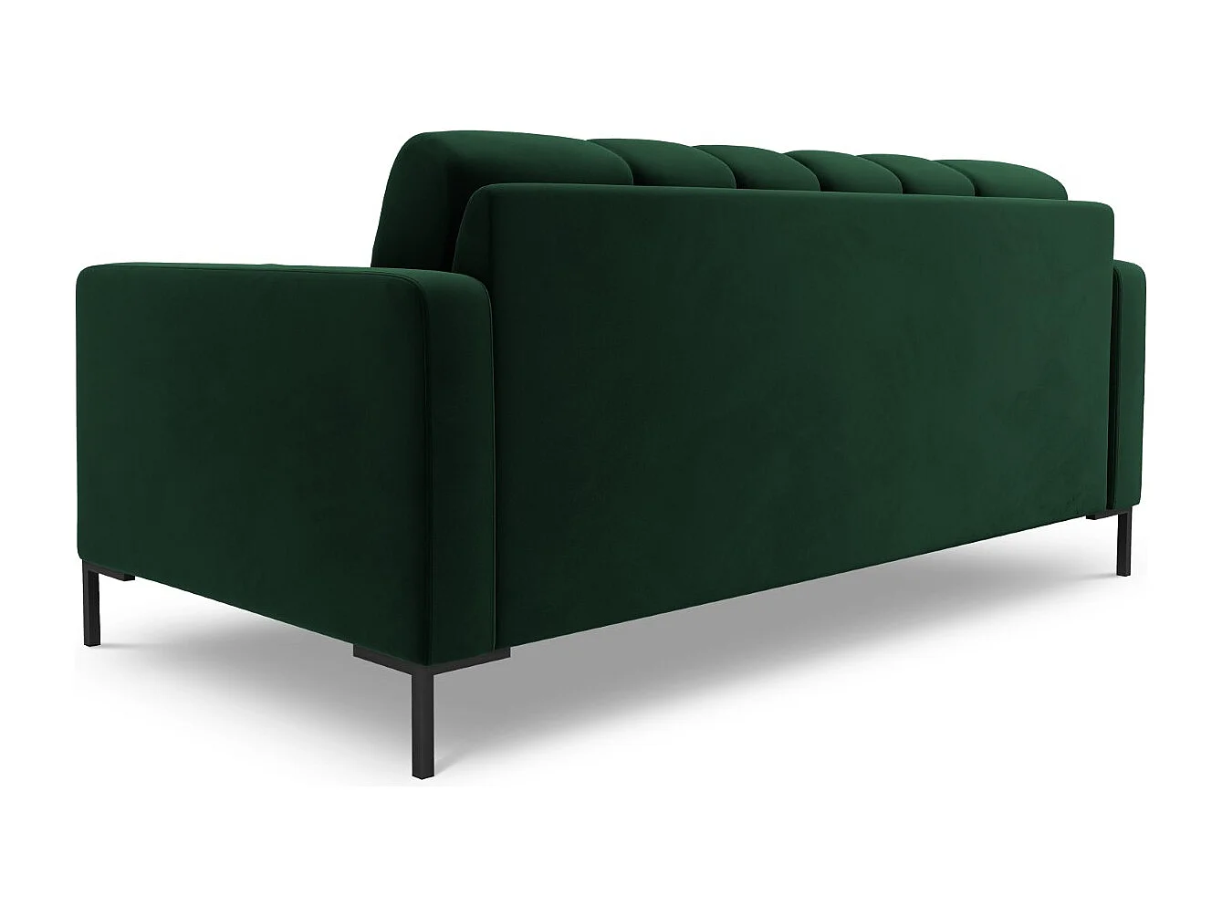 Cosmopolitan Design - Sofá "Bali" 2 lugares em veludo verde garrafa - 152x92x75cm