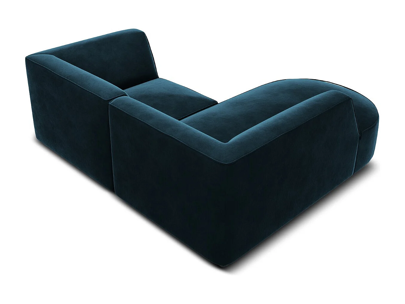 CXL by Christian Lacroix - Narożnik lewy, "Charles" 3 miejsca welur, petrol ciemny - 186x180x69cm