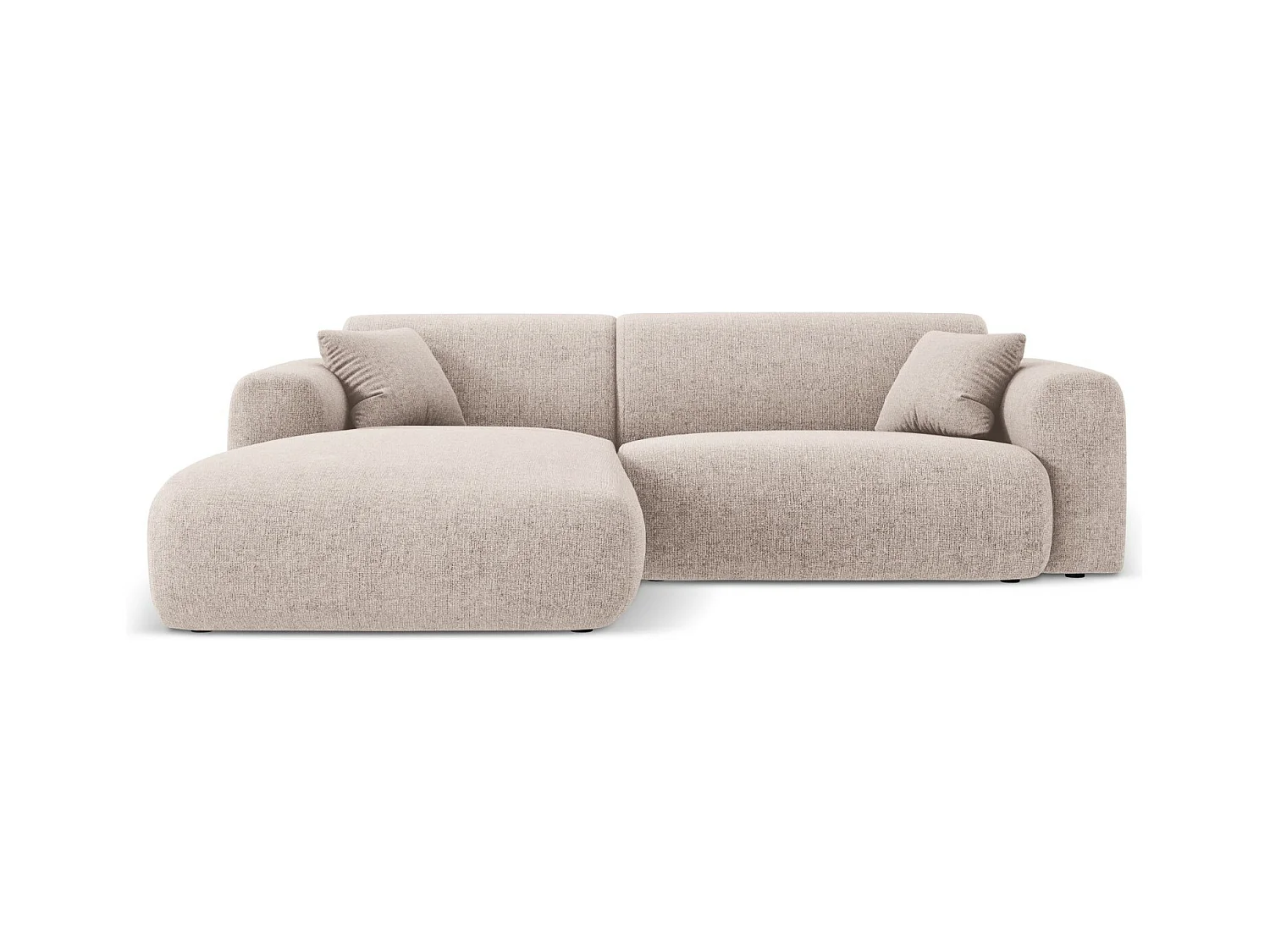 Cosmopolitan Design - Narożnik lewy, "Nolio" 4 miejsca szenil, beż - 235x170x72cm