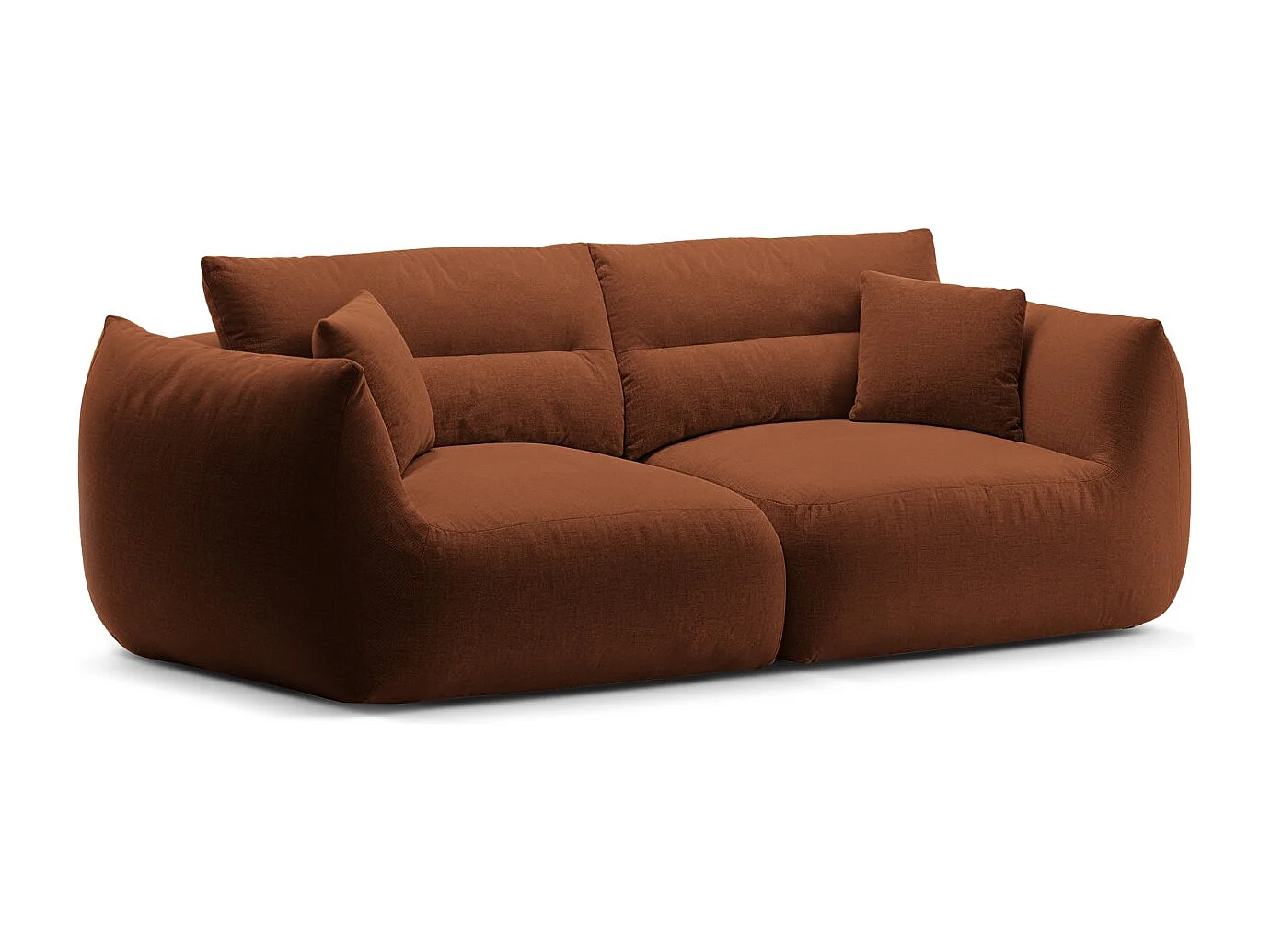 CXL by Christian Lacroix - Modulaire bank "Maurie" 3 zitplaatsen, Chenille, Baksteen - 224x107x90cm