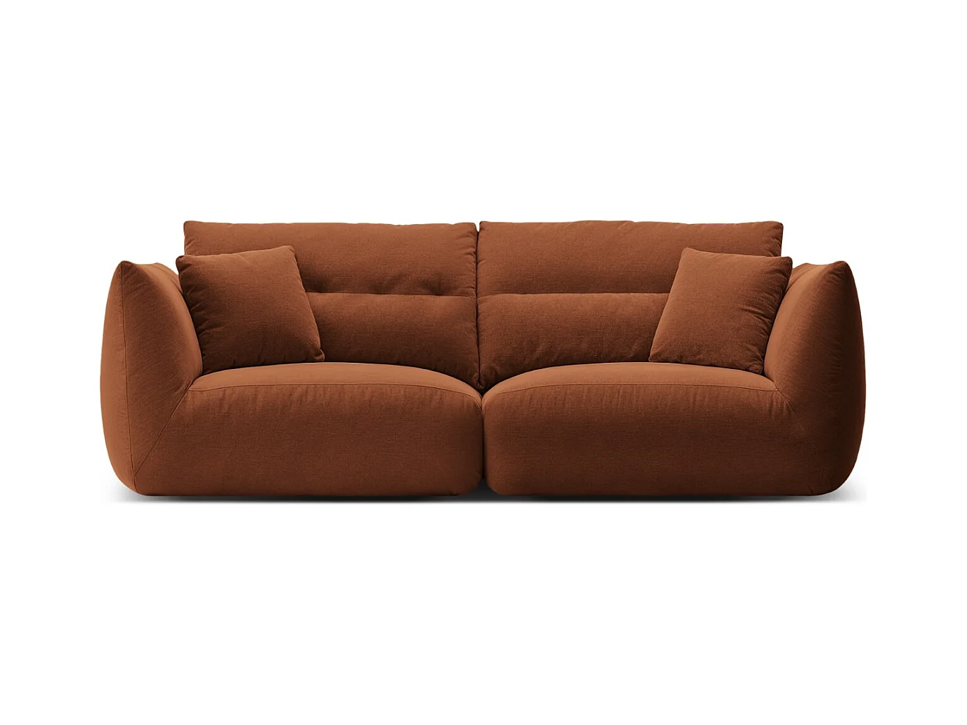 CXL by Christian Lacroix - Modulaire bank "Maurie" 3 zitplaatsen, Chenille, Baksteen - 224x107x90cm