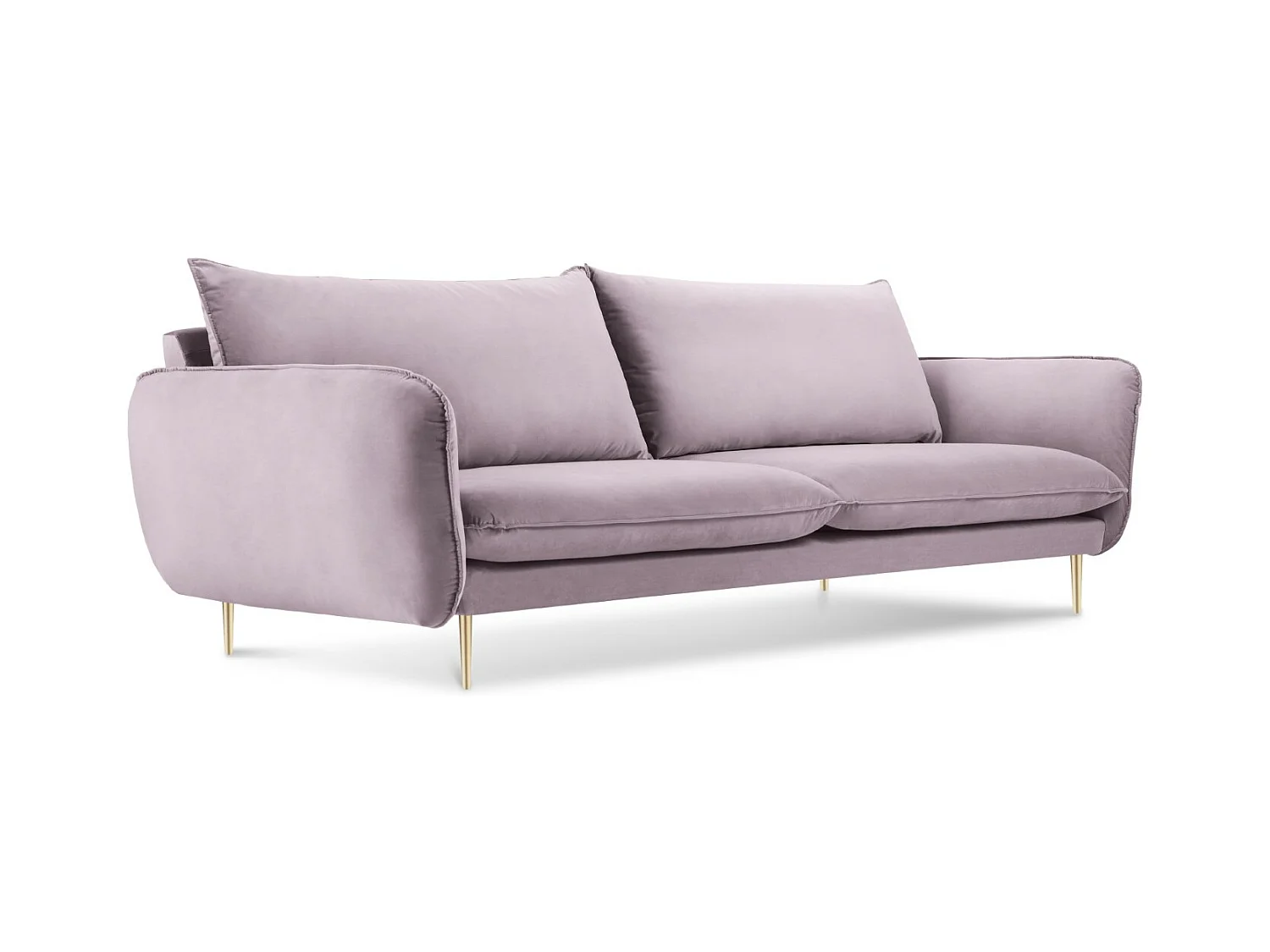 Cosmopolitan Design - Canapé "Vienna" 3 places en velours lavande - 200x92x95cm