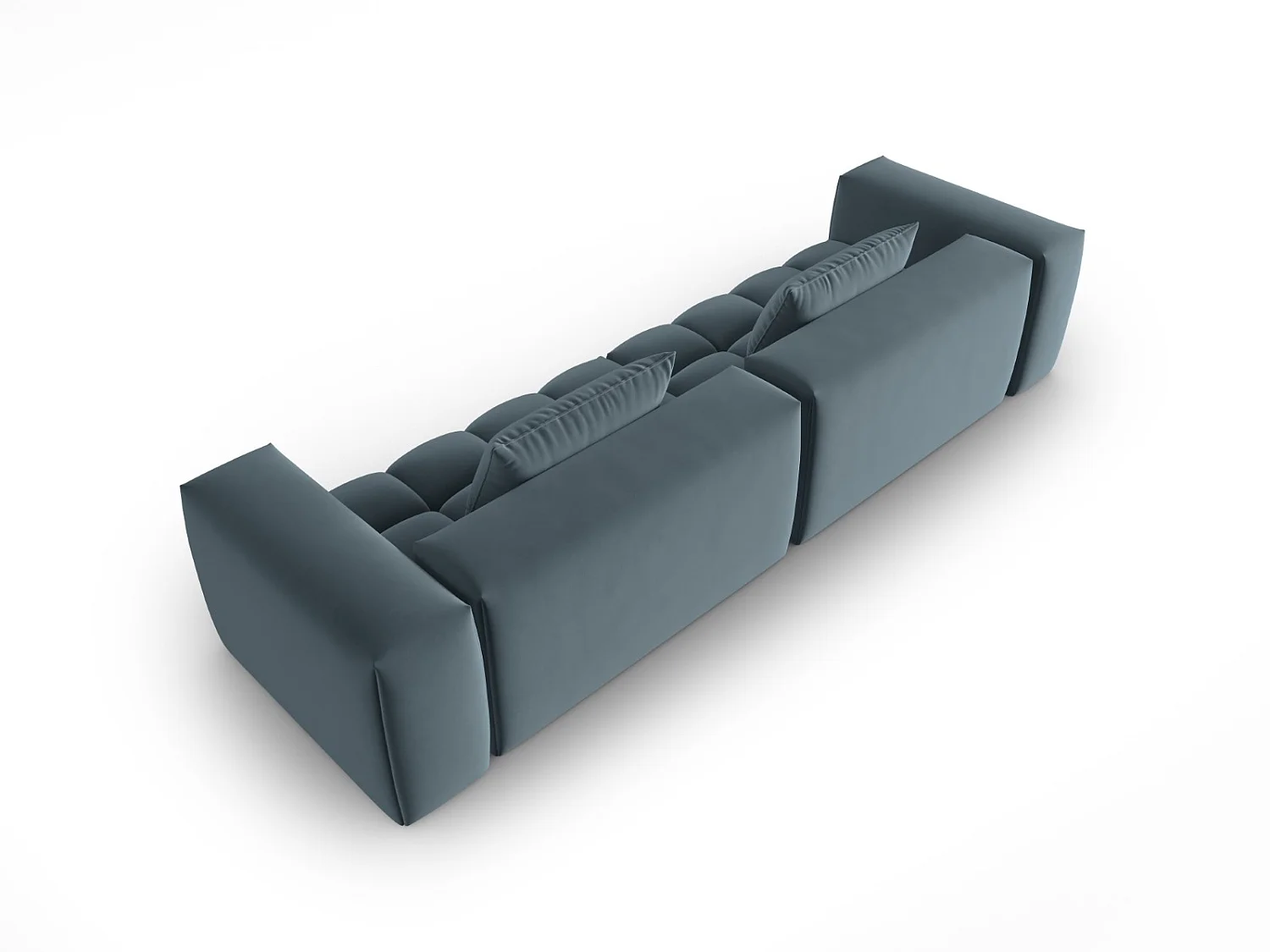 CXL by Christian Lacroix - 5-Sitzer modulares Sofa "Lorella" Sitzer aus Samt pastellblau - 290x85x70cm