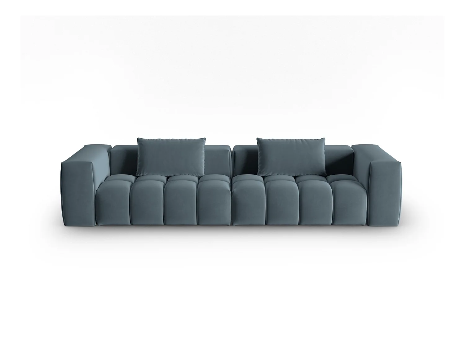 CXL by Christian Lacroix - Modulaire bank "Lorella" 5 zitplaatsen, Flueel, Pastelblauw - 290x85x70cm