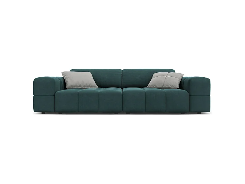 CXL by Christian Lacroix - 3-Sitzer Sofa "Luc" Sitzer aus Samt petrol - 204x102x70cm