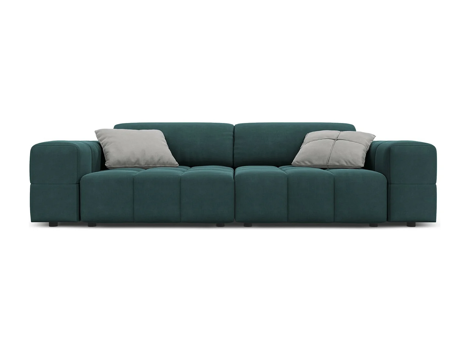 CXL by Christian Lacroix - 3-Sitzer Sofa "Luc" Sitzer aus Samt petrol - 204x102x70cm