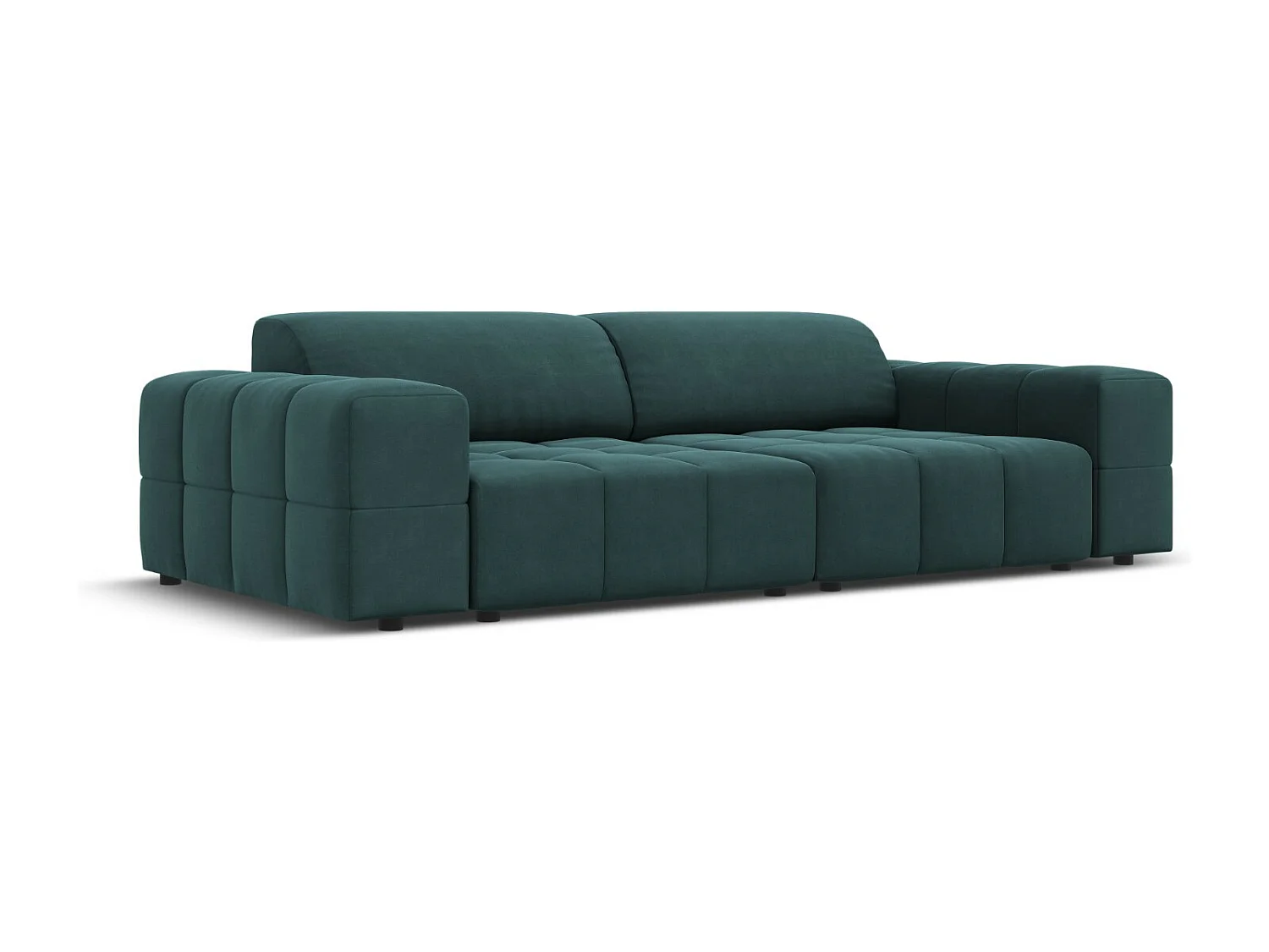 CXL by Christian Lacroix - 3-Sitzer Sofa "Luc" Sitzer aus Samt petrol - 204x102x70cm