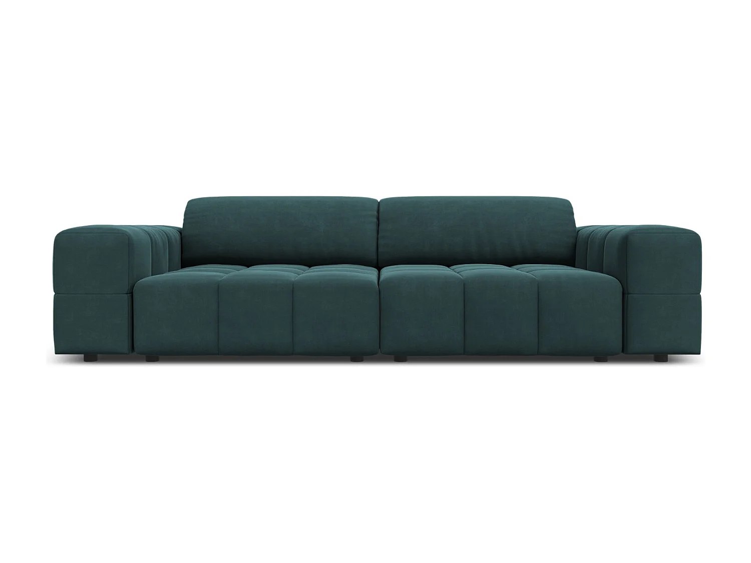 CXL by Christian Lacroix - 3-Sitzer Sofa "Luc" Sitzer aus Samt petrol - 204x102x70cm