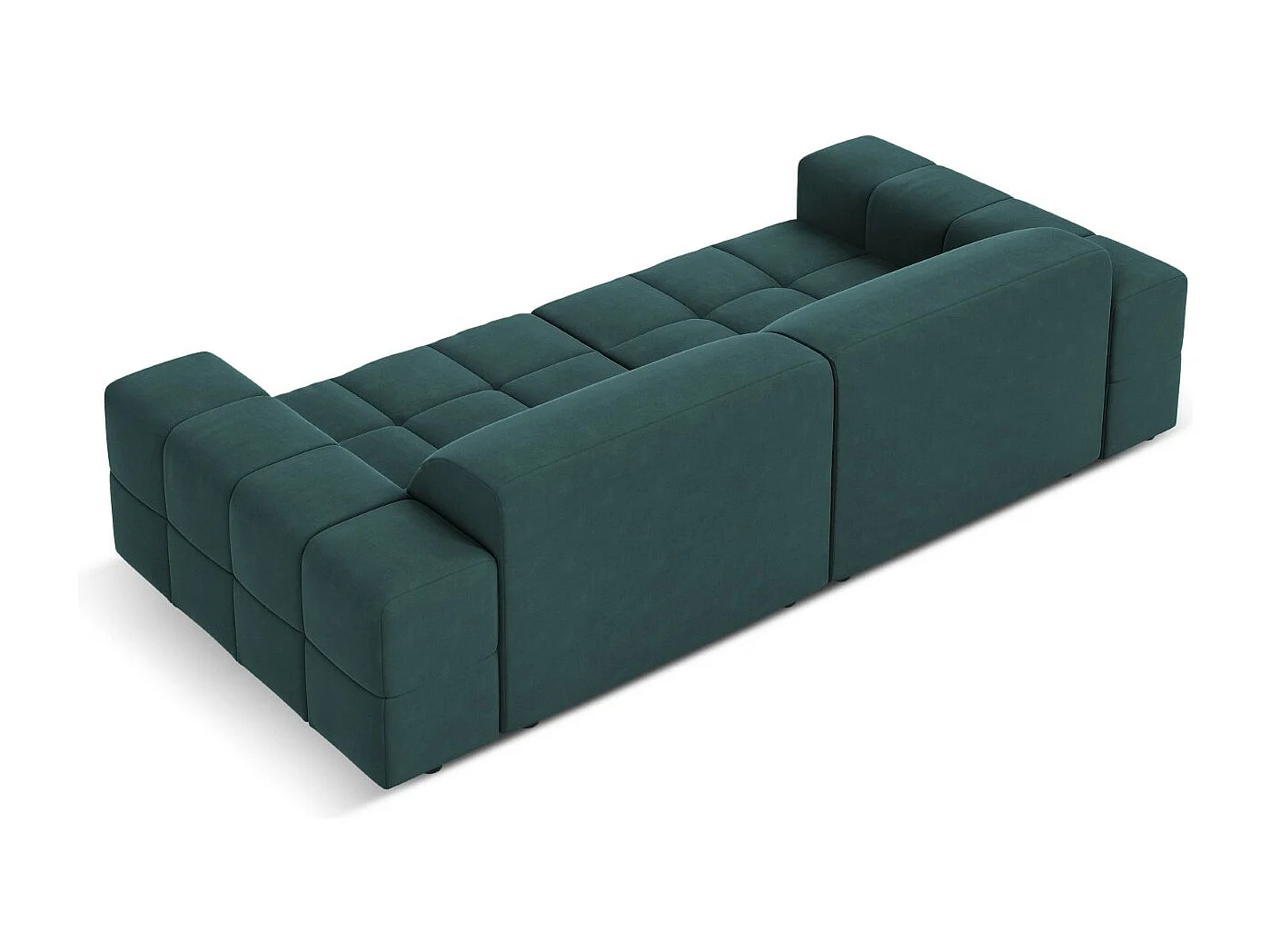 CXL by Christian Lacroix - 3-Sitzer Sofa "Luc" Sitzer aus Samt petrol - 204x102x70cm