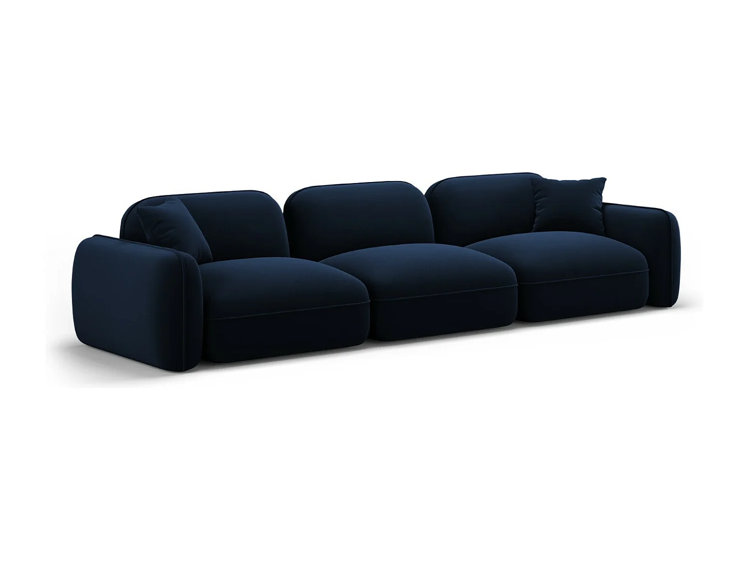 CXL by Christian Lacroix - Modulaire bank "Lucien" 4 zitplaatsen, Flueel, Koningsblauw - 320x90x70cm