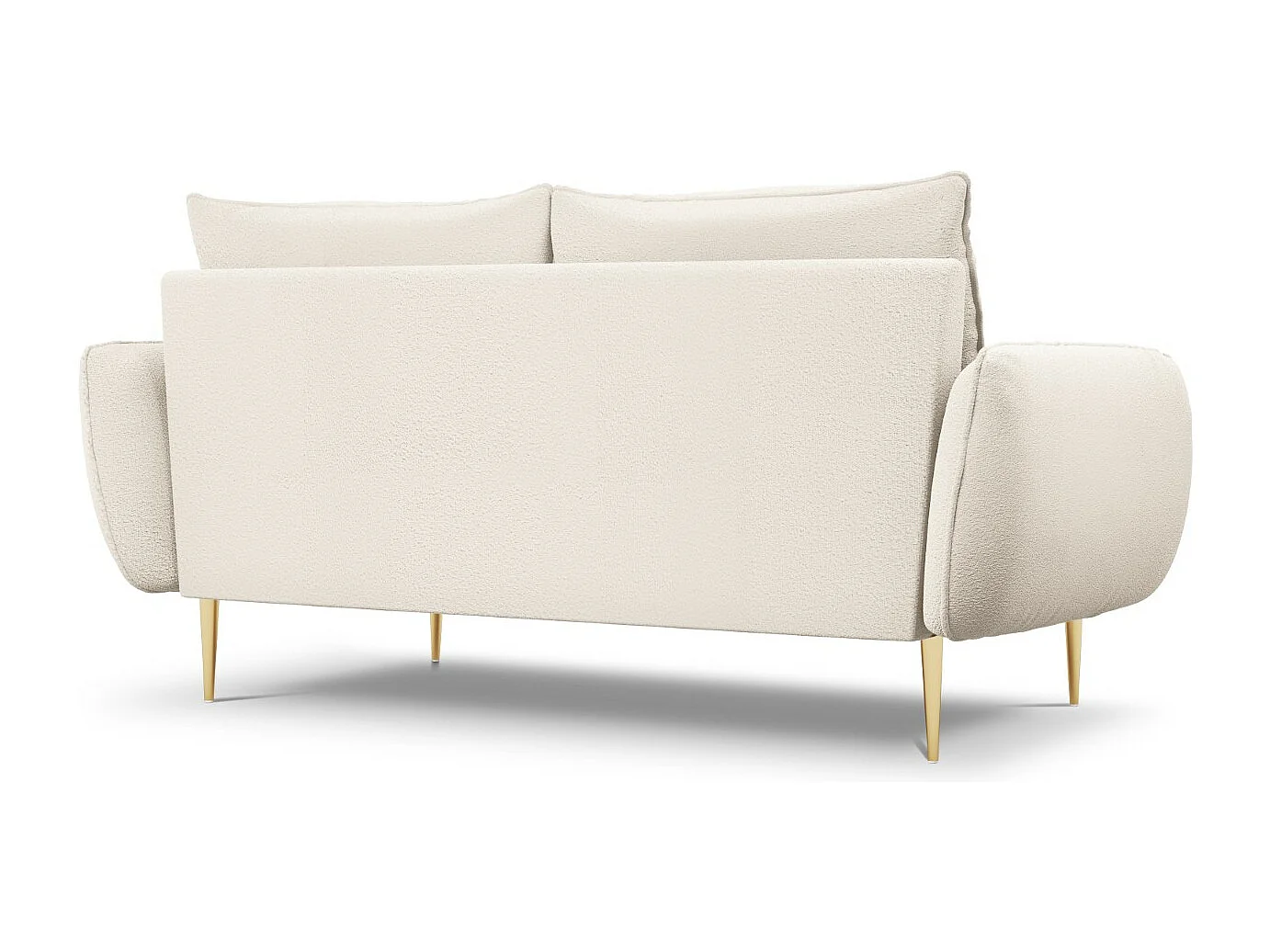 Cosmopolitan Design - Bank "Vienna" 2 zitplaatsen, Boucle, Beige - 160x92x95cm