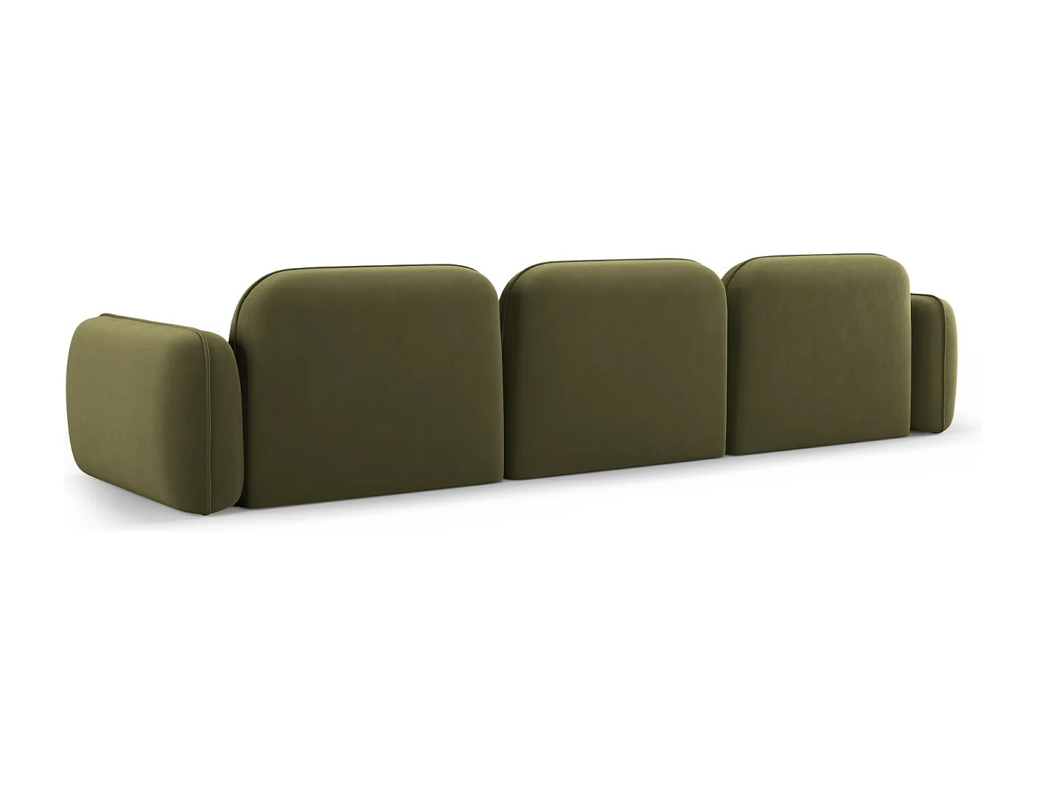 Cosmopolitan Design - Sofá modular "Sydney" 4 plazas de terciopelo verde claro - 320x90x70cm