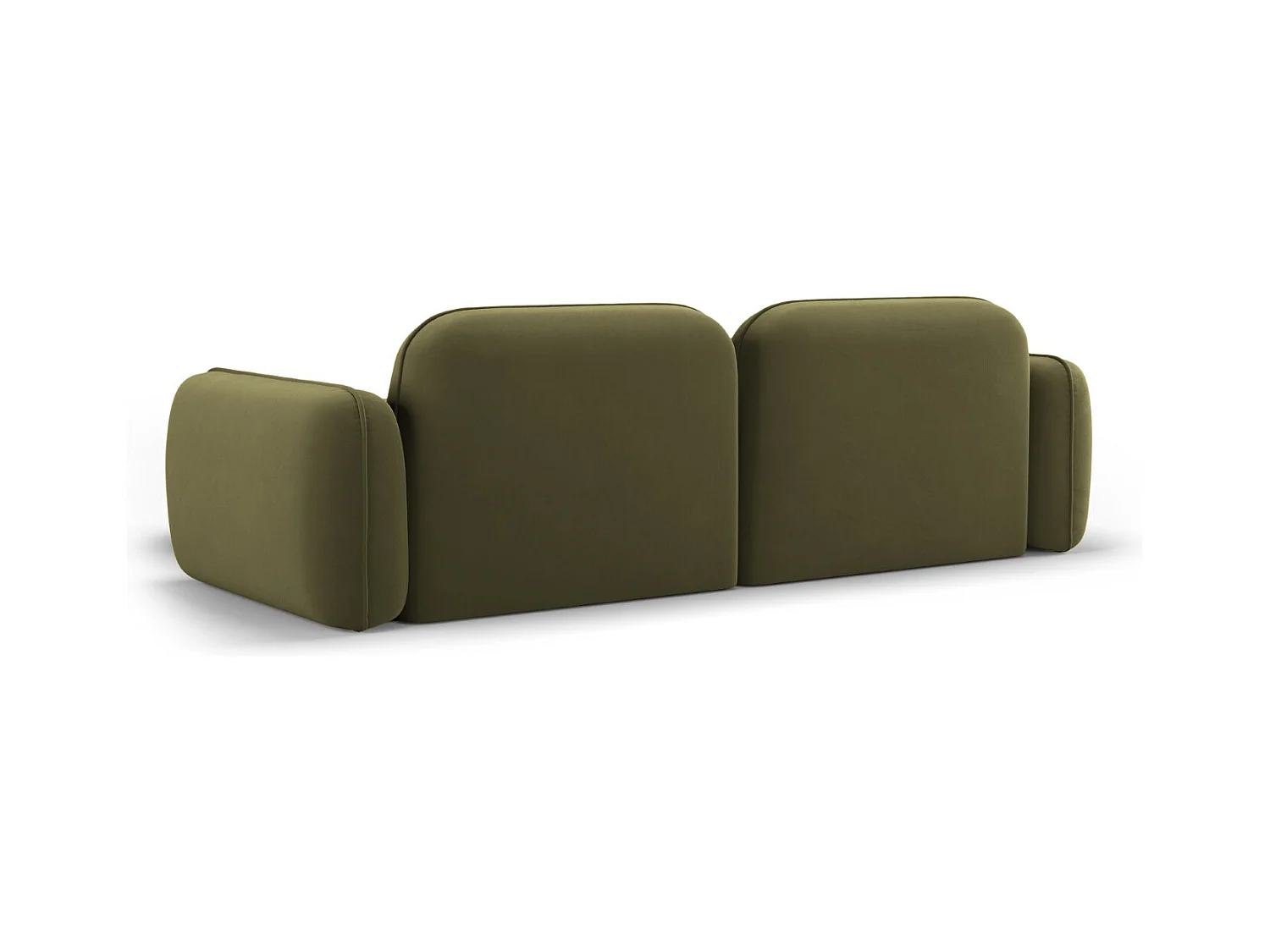 Cosmopolitan Design - Canapé d'angle droit modulable "Sydney" 3 places en velours vert clair - 230x165x70cm