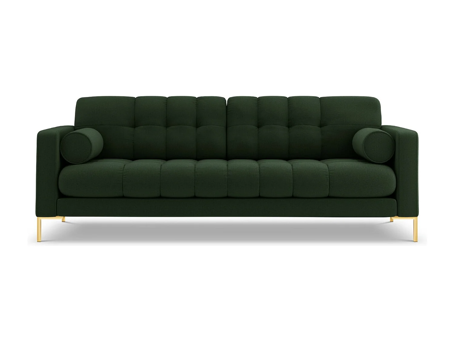 Cosmopolitan Design - Sofá "Bali" 4 lugares em tecido estrutural verde escuro - 217x92x75cm