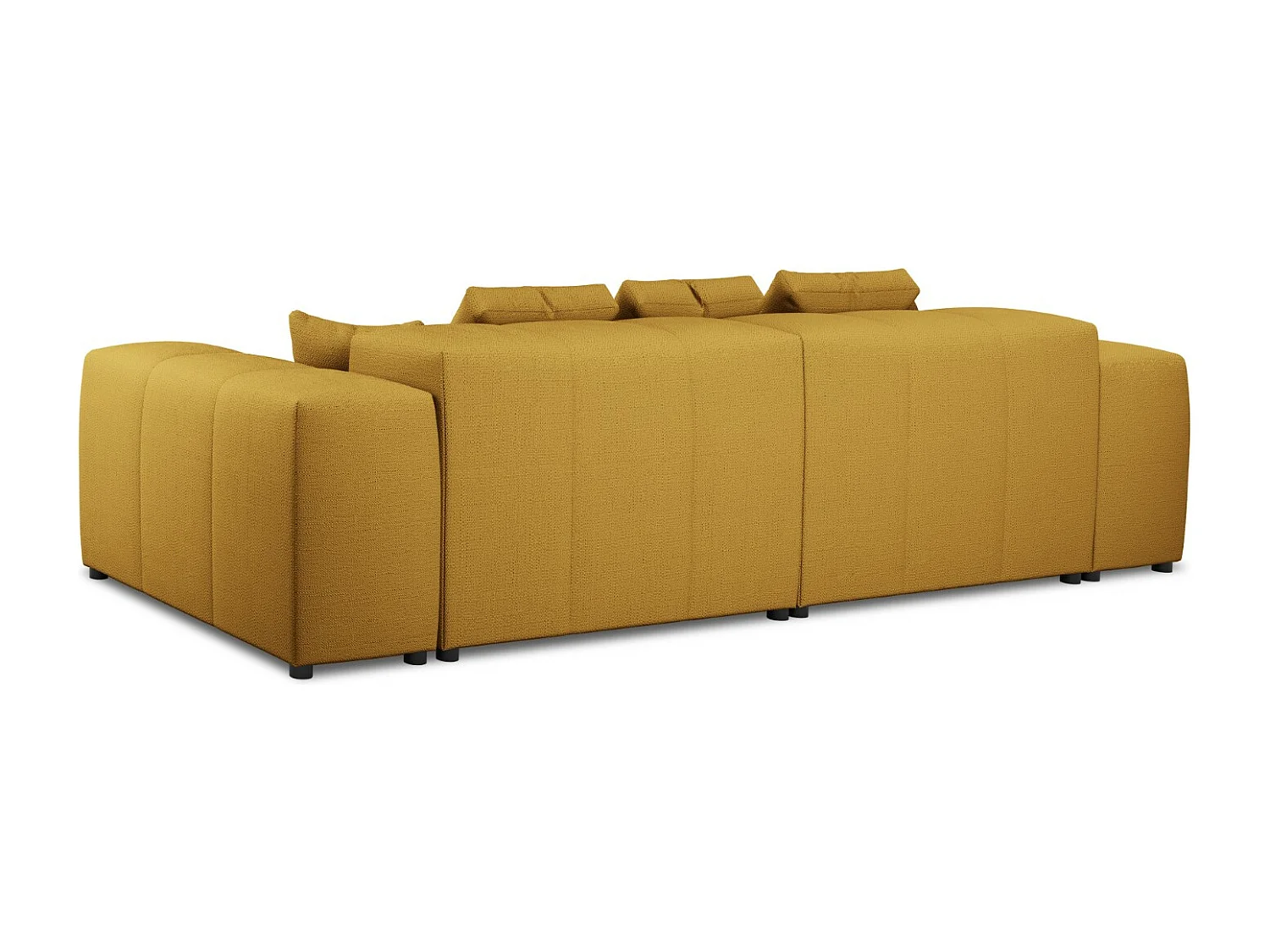 Cosmopolitan Design - Sofá modular "Rome" 3 lugares em tecido estrutural amarelo - 320x120x75cm