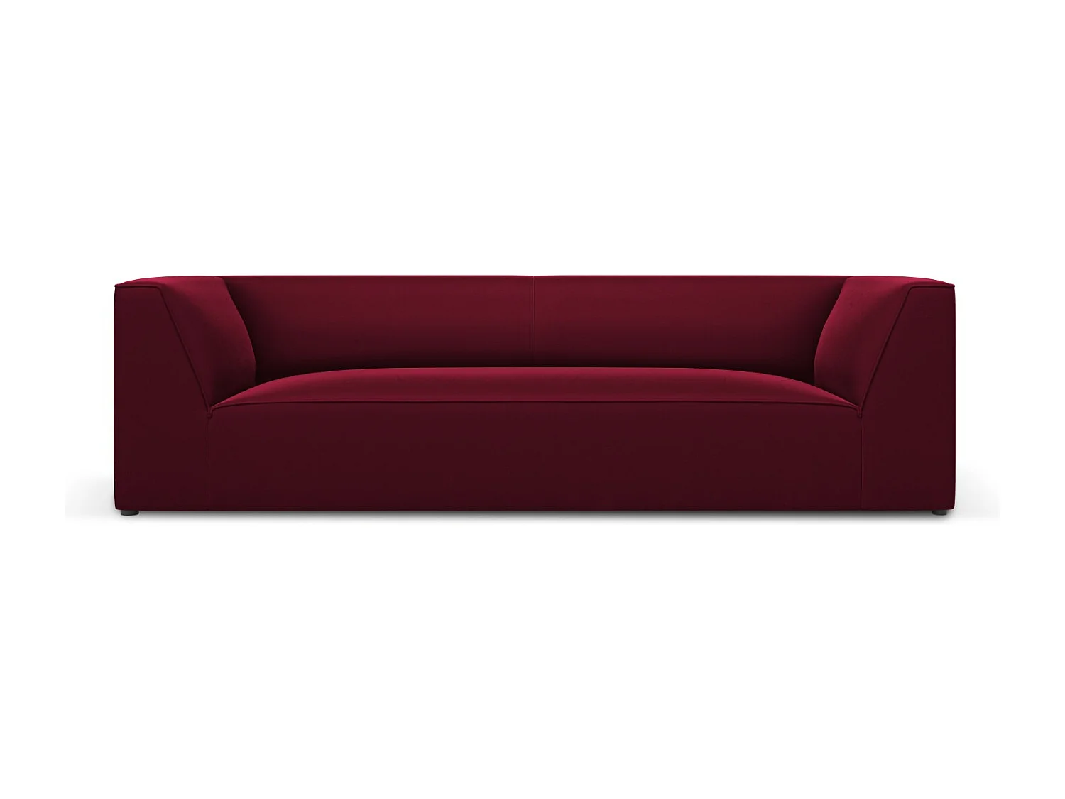 CXL by Christian Lacroix - Sofá "Charles" 3 plazas de terciopelo rojo - 232x92x69cm