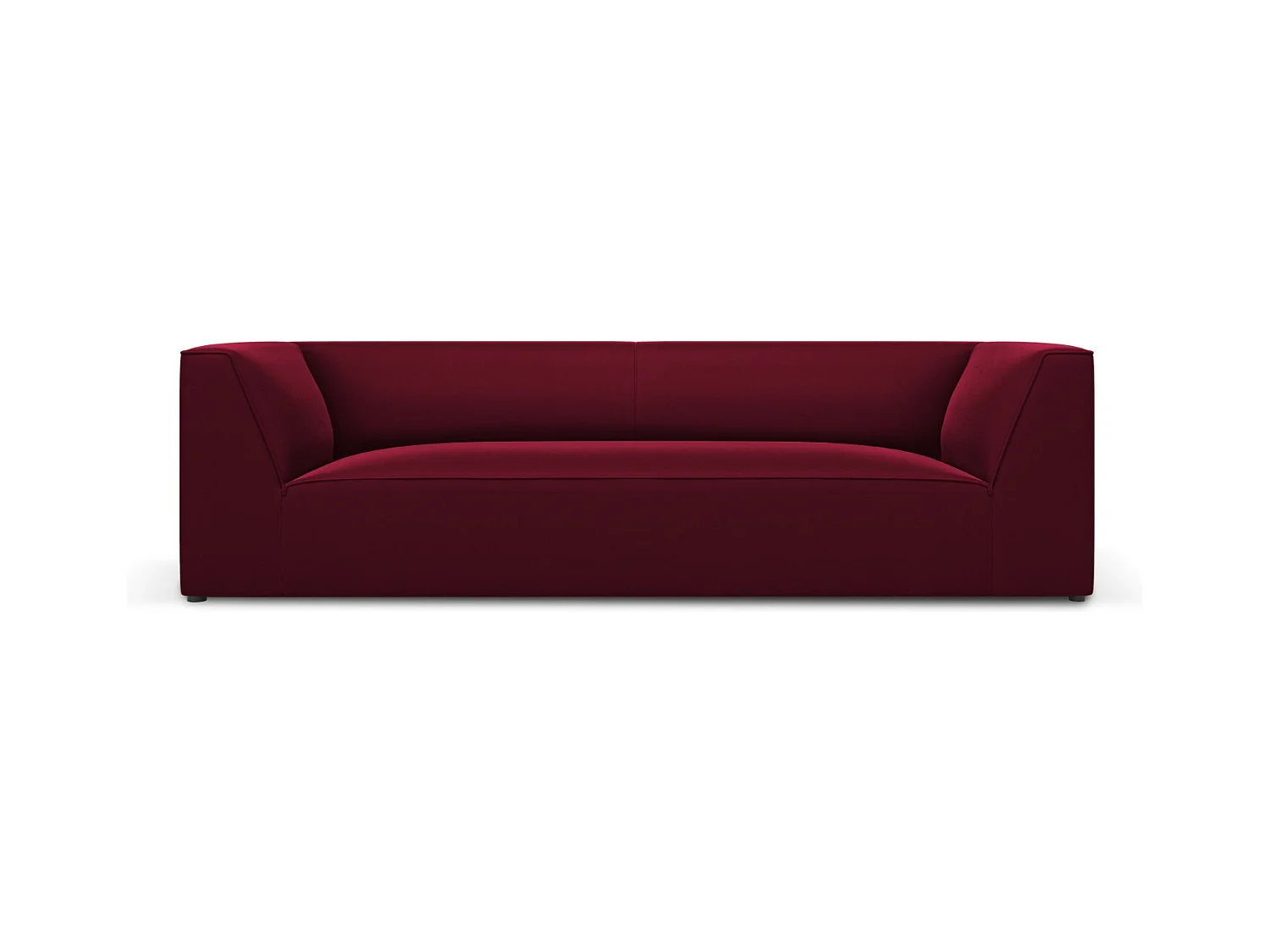 CXL by Christian Lacroix - Bank "Charles" 3 zitplaatsen, Flueel, Rood - 232x92x69cm