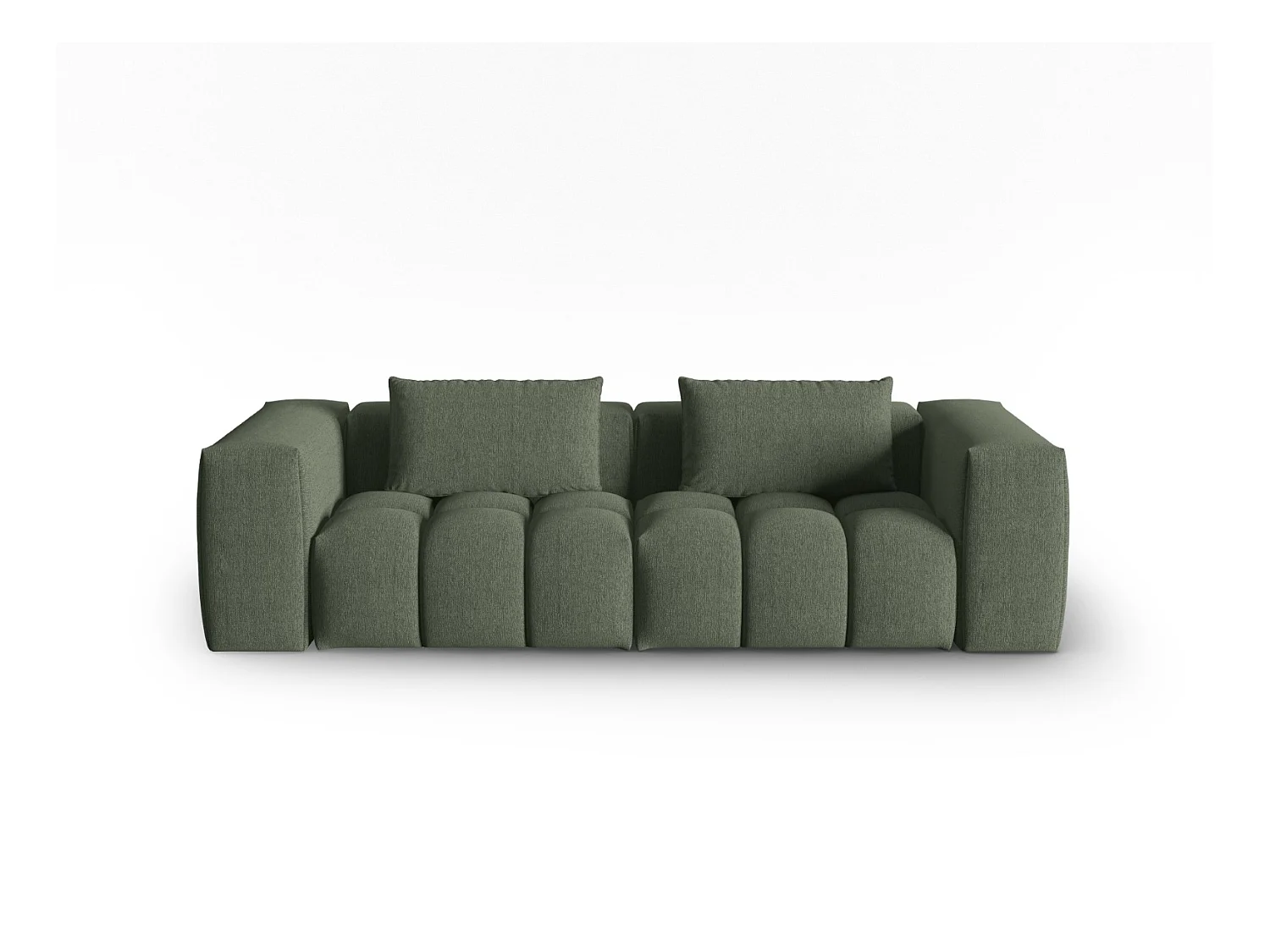 CXL by Christian Lacroix - Modulaire bank "Lorella" 3 zitplaatsen, Structurele stof, donker olijfgroen - 230x85x70cm