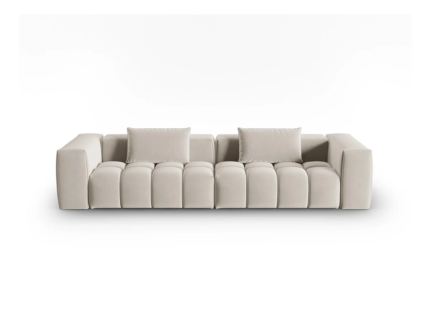 CXL by Christian Lacroix - Modulaire bank "Lorella" 5 zitplaatsen, Flueel, Ecru - 290x85x70cm