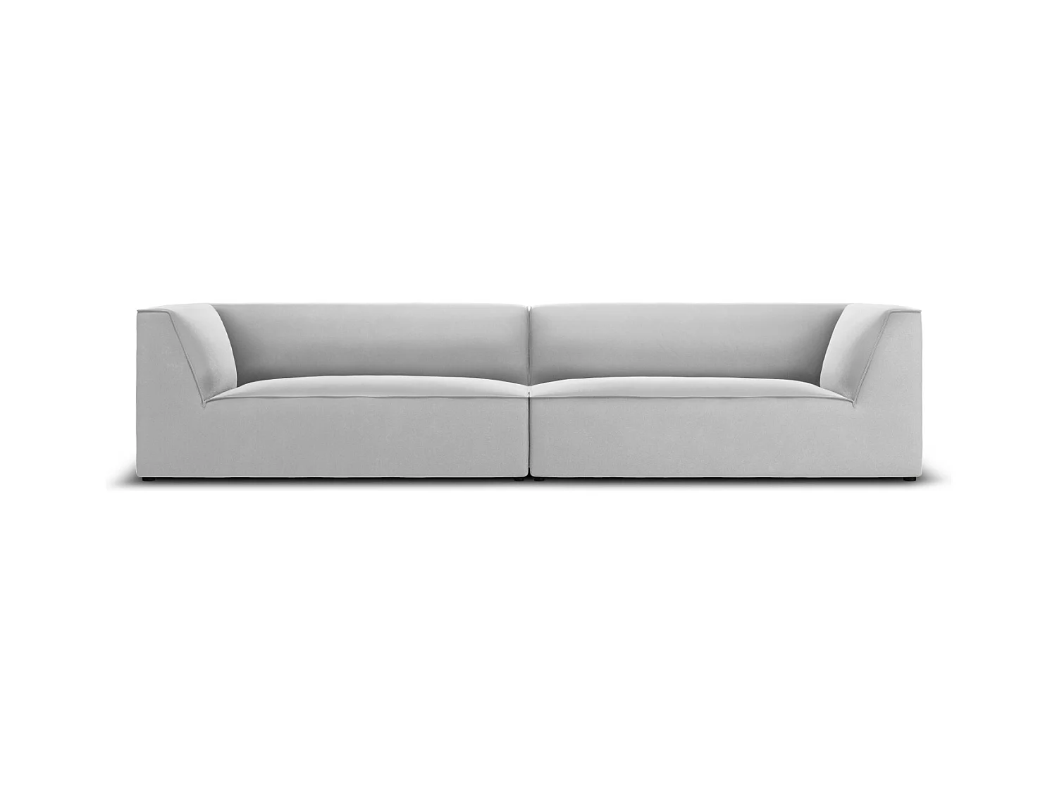 CXL by Christian Lacroix - Canapé "Charles" 4 places en velours gris clair - 302x93x69cm