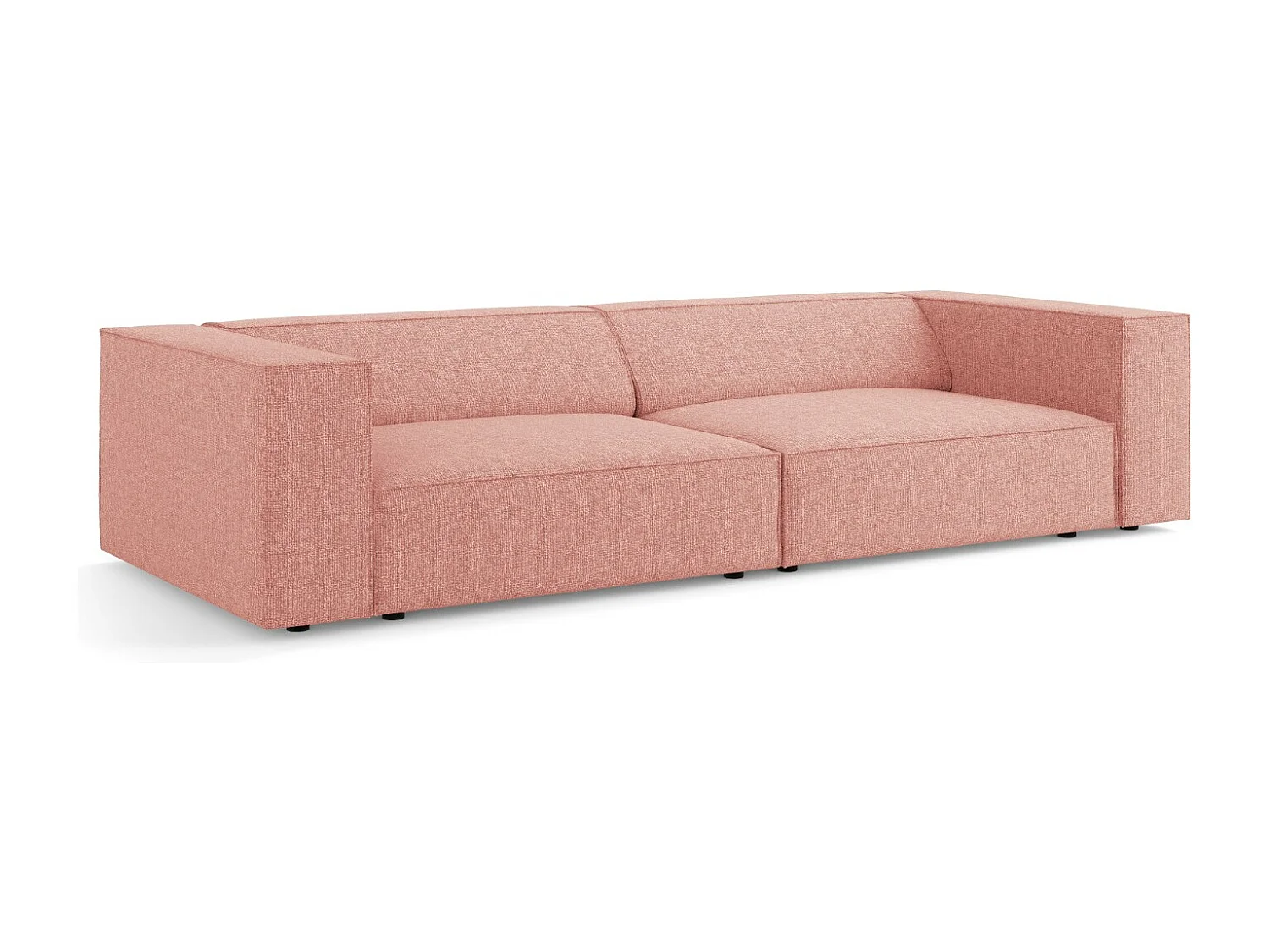 Cosmopolitan Design - Divano "Arendal" 4 posti in ciniglia rosa - 244x102x70cm