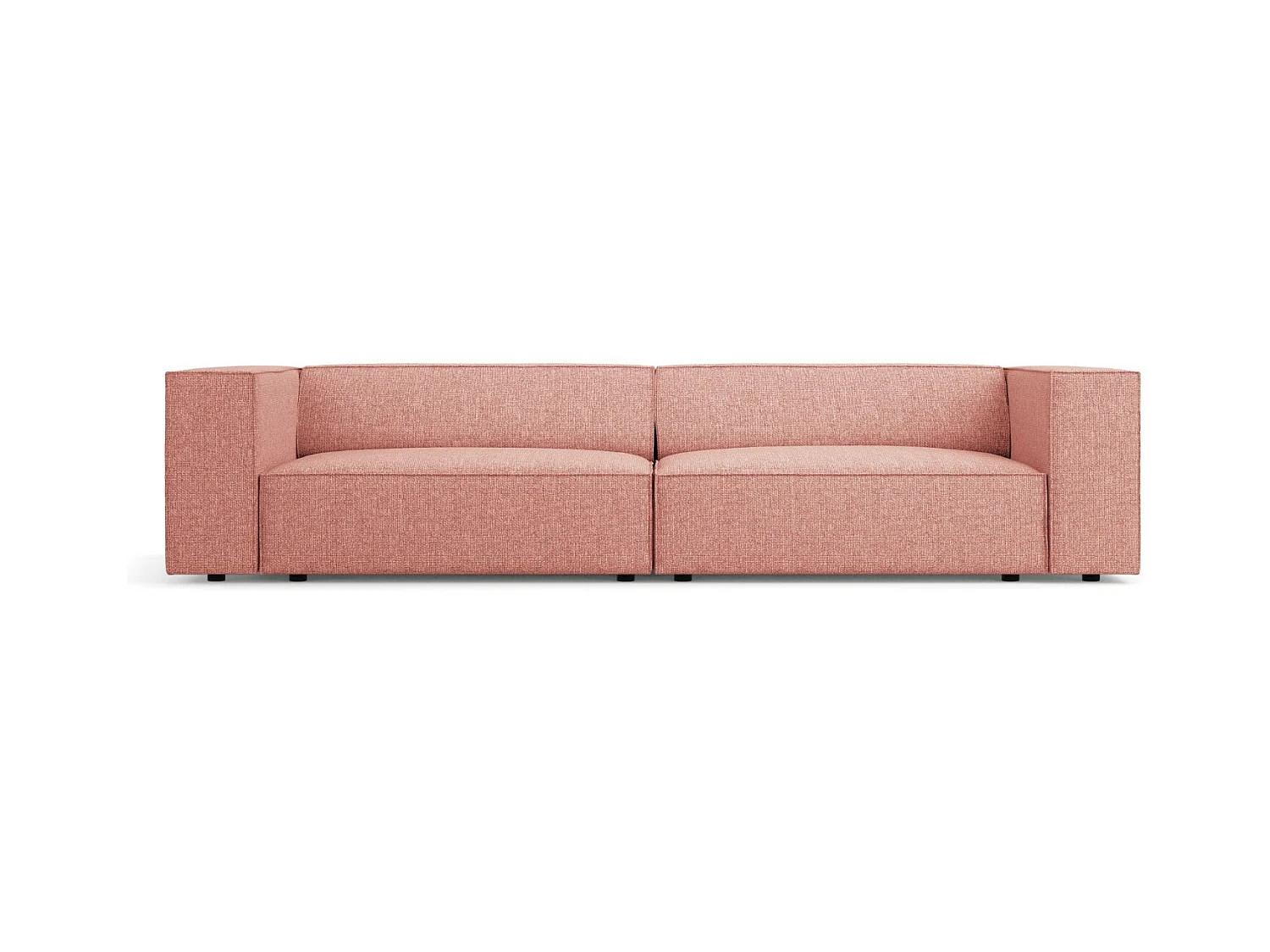Cosmopolitan Design - Bank "Arendal" 4 zitplaatsen, Chenille, Roze - 244x102x70cm