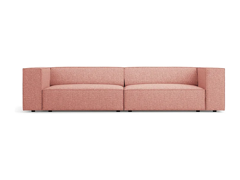 Cosmopolitan Design - Canapé "Arendal" 4 places en chenille rose - 244x102x70cm