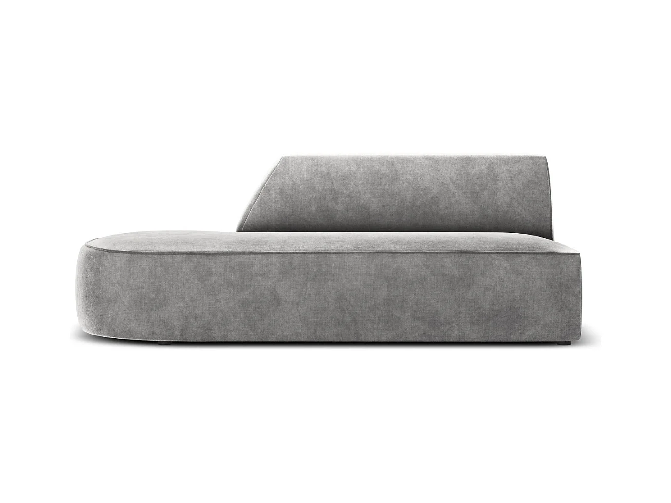CXL by Christian Lacroix - Linker modulaire bank "Charles" 2 zitplaatsen, Flueel, Lichtgrijs - 181x93x69cm