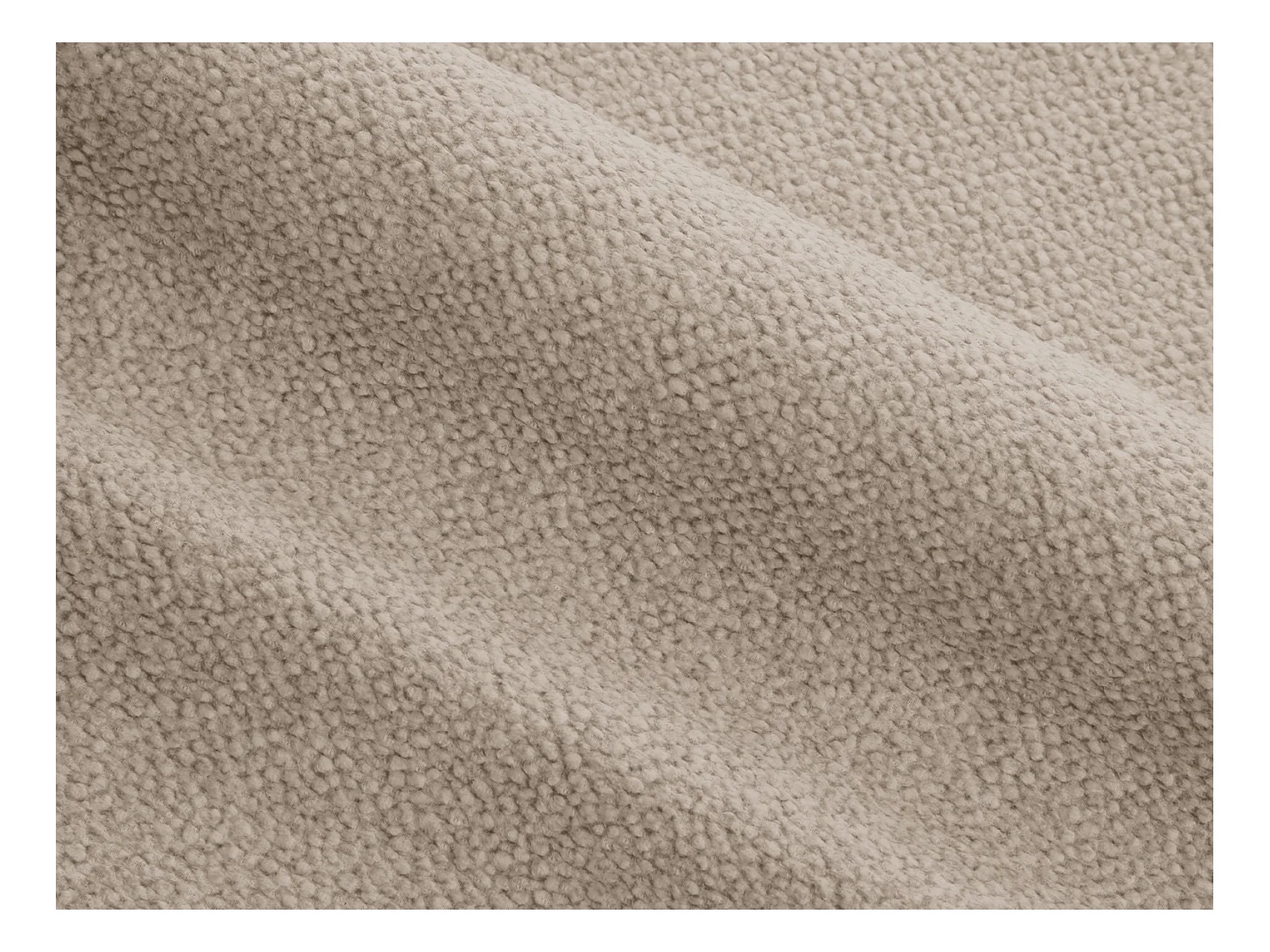 Cosmopolitan Design - Canapé "Mackay" 3 places en velours structuré beige - 200x94x73cm