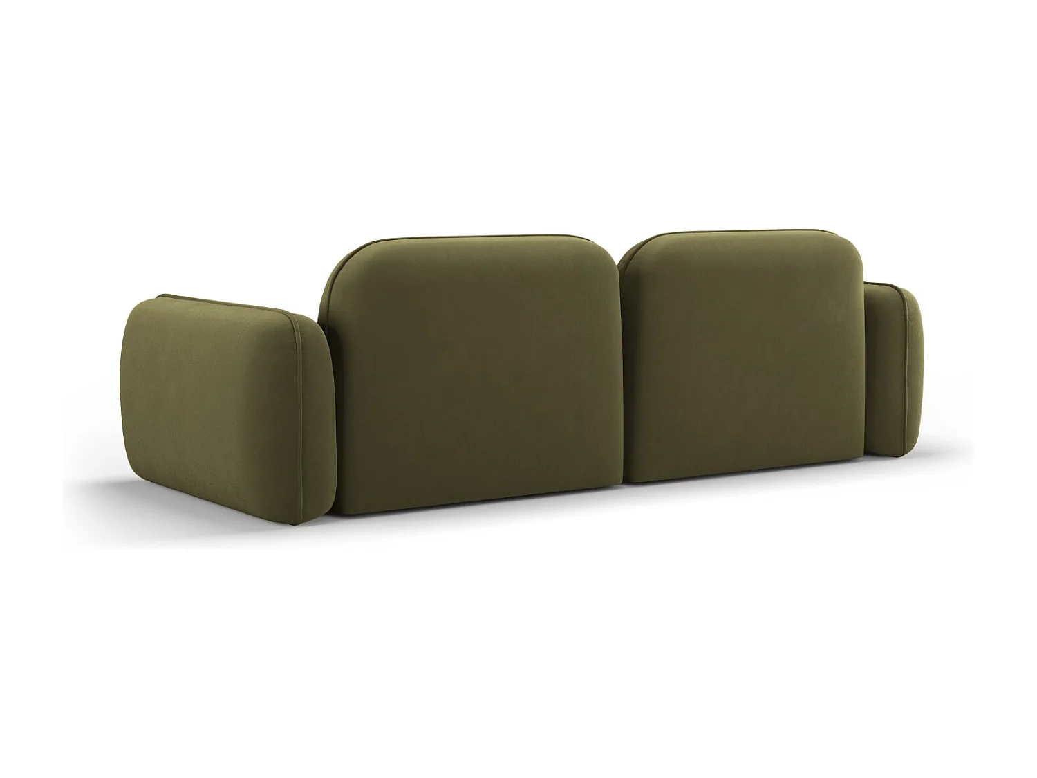 Cosmopolitan Design - Canapé modulable "Sydney" 3 places en velours vert clair - 230x90x70cm