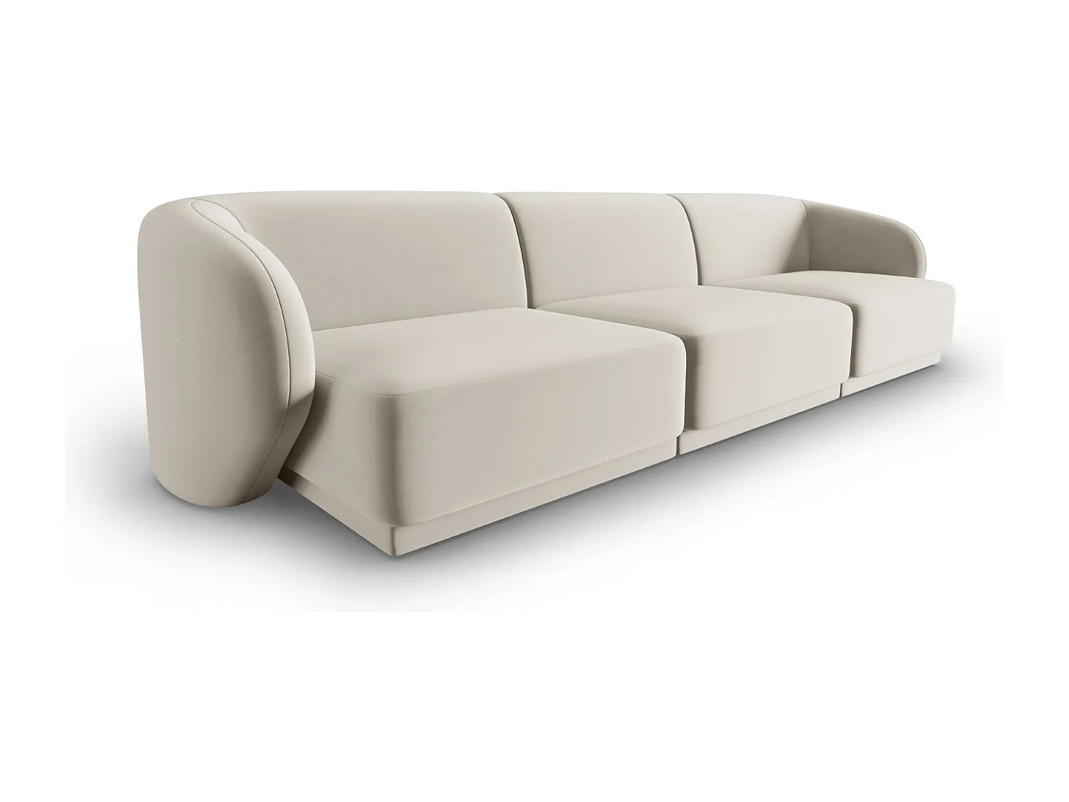 CXL by Christian Lacroix - Modulaire bank "Lionel" 3 zitplaatsen, Flueel, Beige - 266x93x74cm