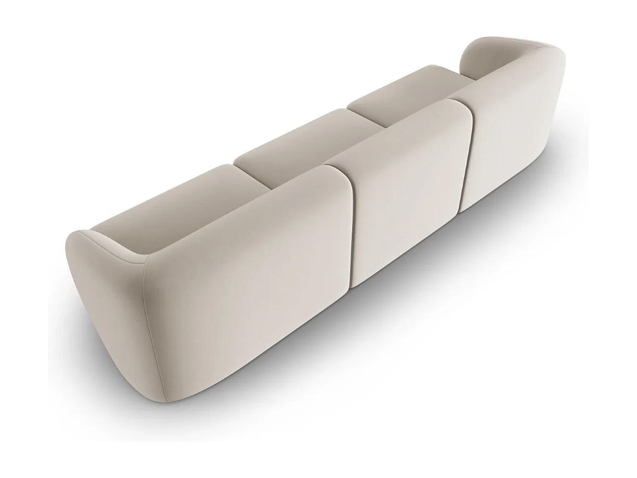 CXL by Christian Lacroix - Modulaire bank "Lionel" 3 zitplaatsen, Flueel, Beige - 266x93x74cm