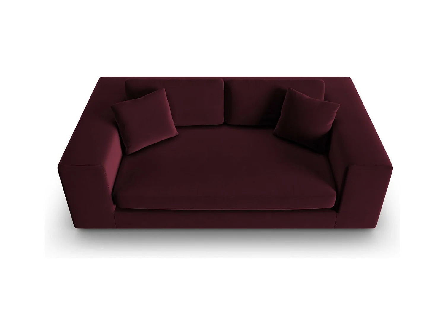 CXL by Christian Lacroix - Divano "Tendance" 3 posti in velluto rosso scuro - 220x122x72cm