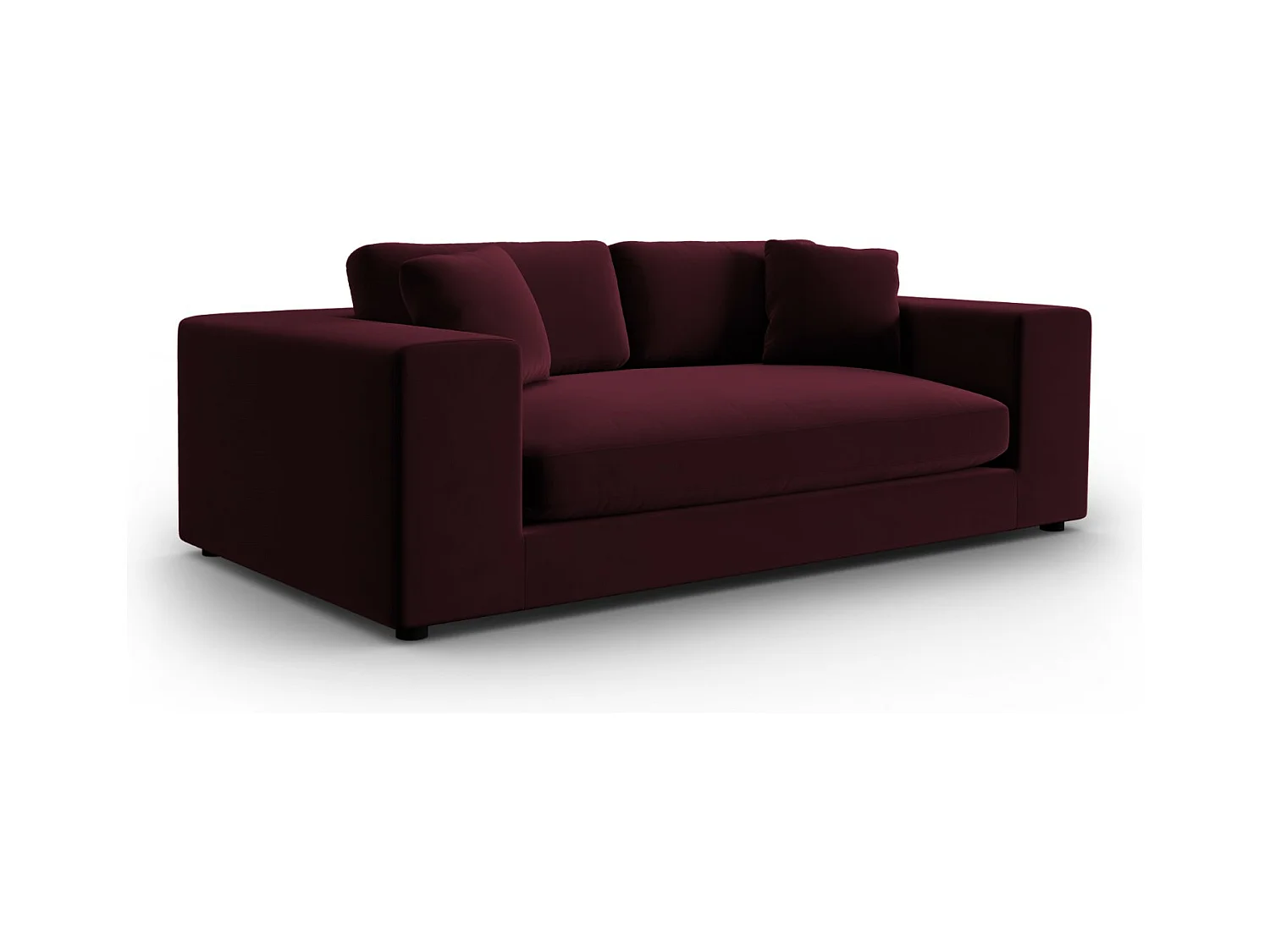 CXL by Christian Lacroix - Divano "Tendance" 3 posti in velluto rosso scuro - 220x122x72cm