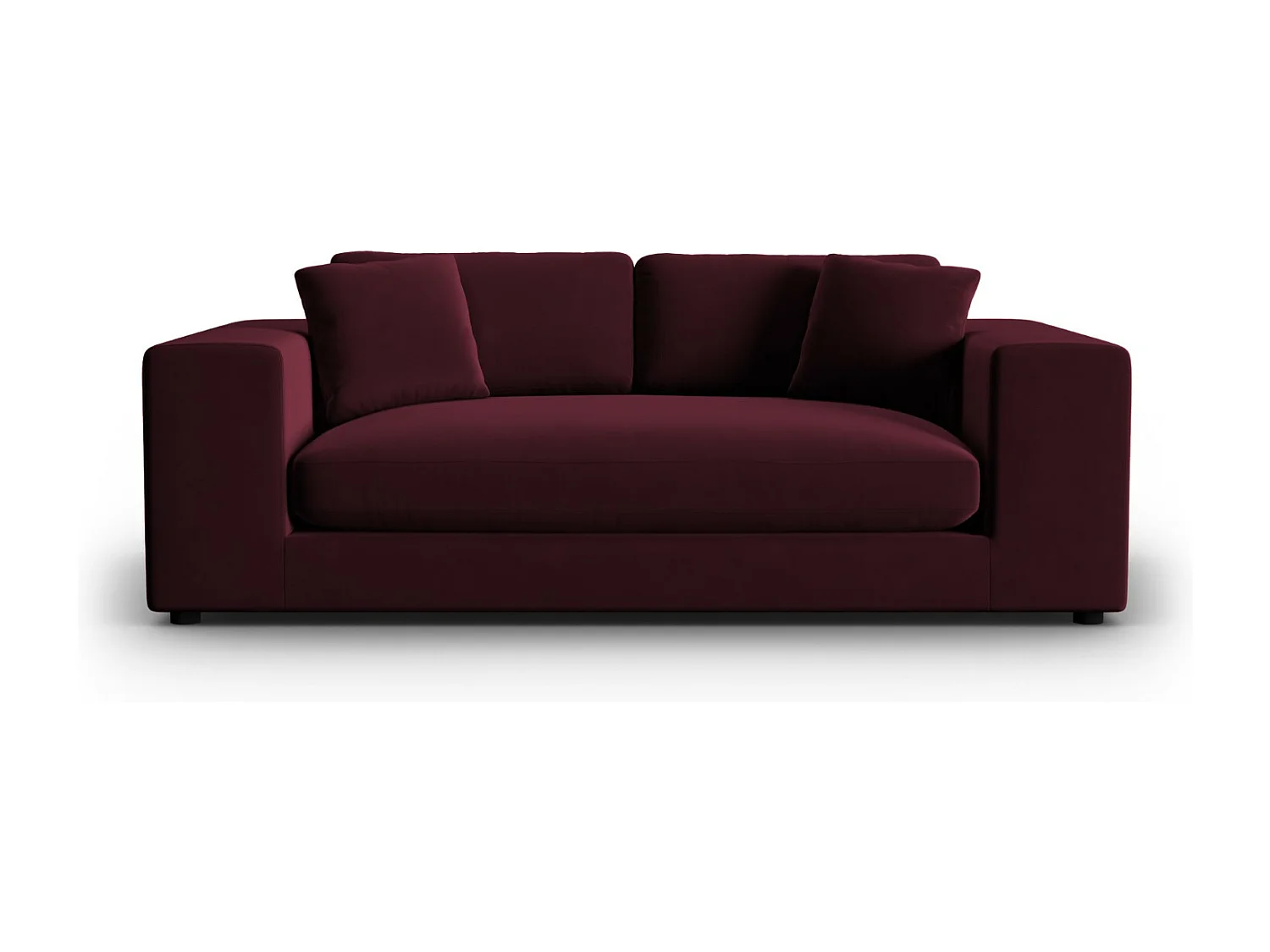 CXL by Christian Lacroix - Divano "Tendance" 3 posti in velluto rosso scuro - 220x122x72cm